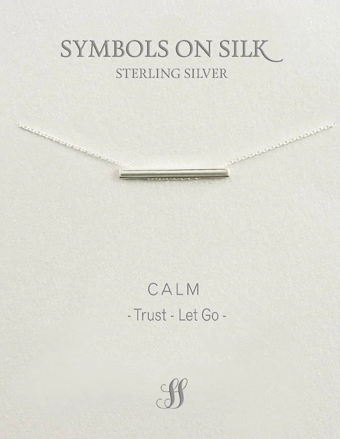 "Calm" Sterling Silver Bar Necklace