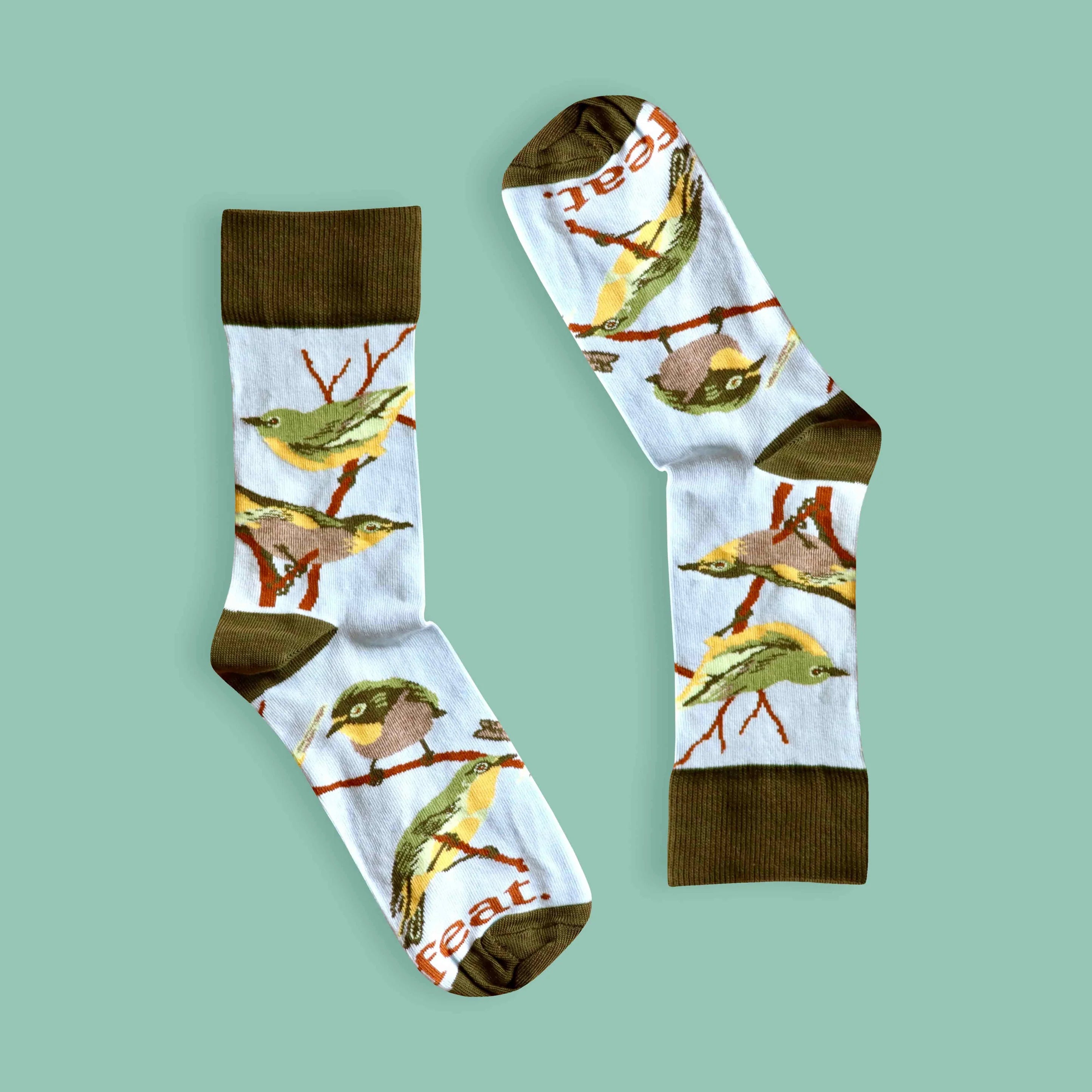 Cape White-Eye Socks (His & Hers sizes)