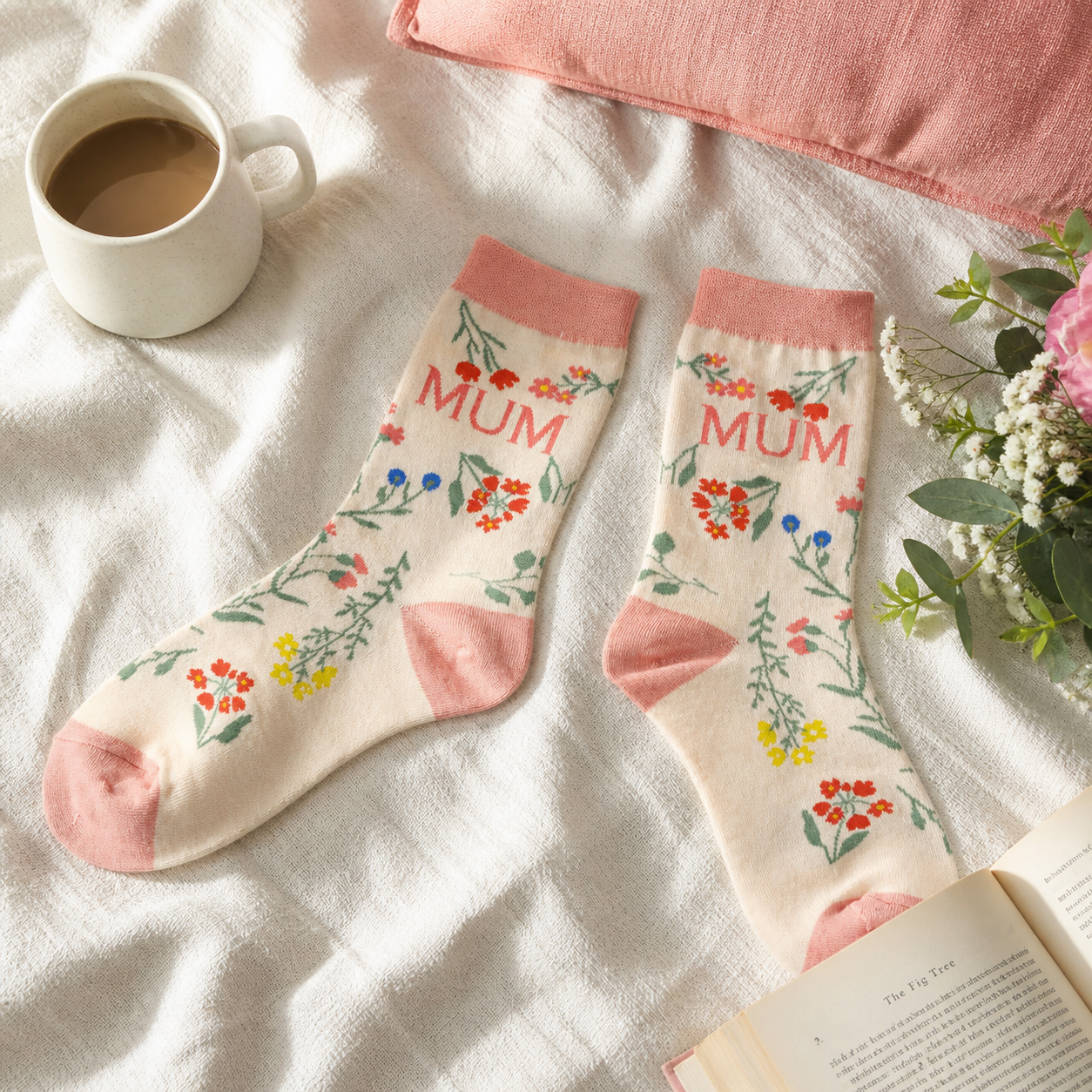 "Mum" Floral Socks