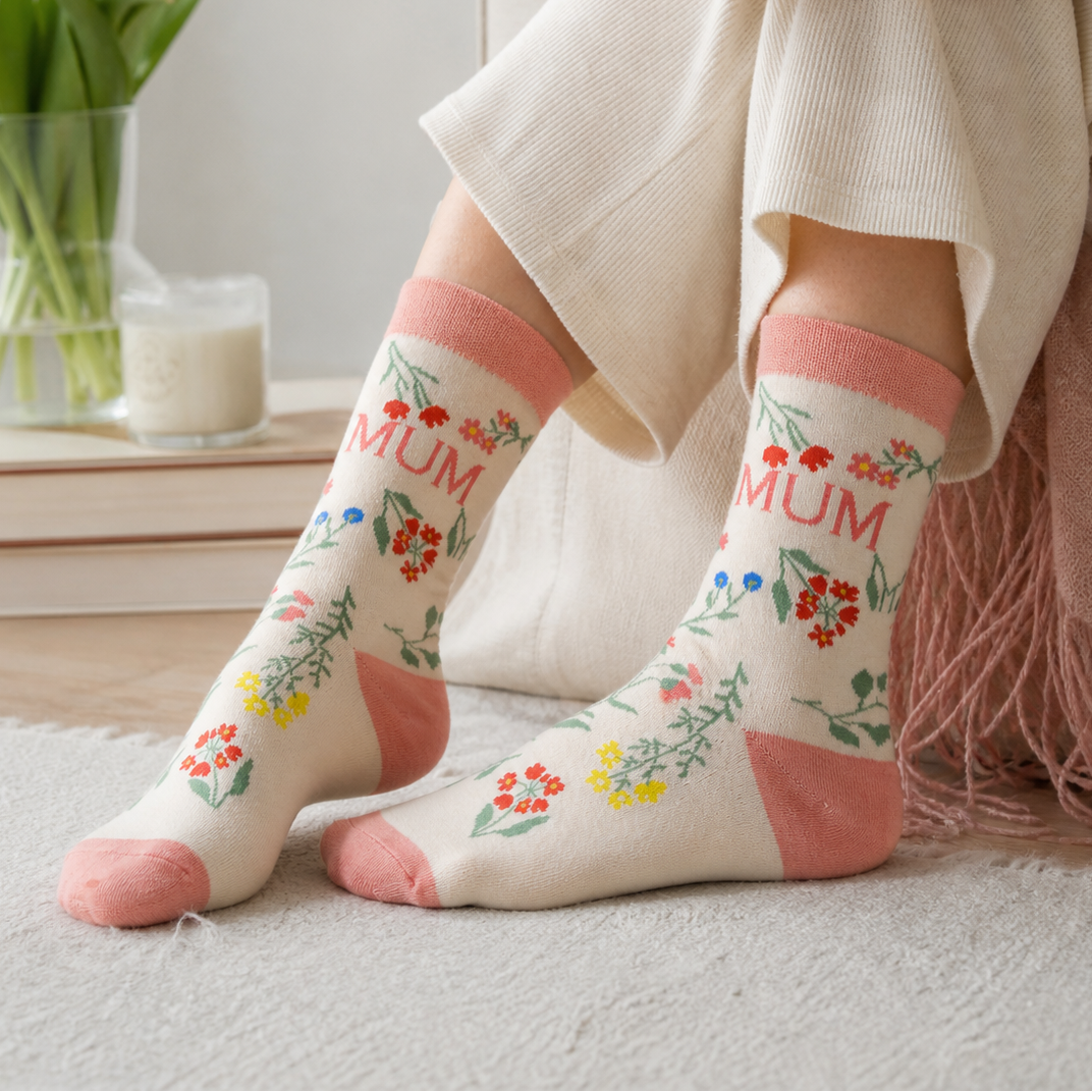 "Mum" Floral Socks