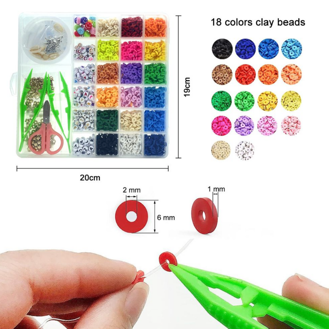 Clay Bead Jewellery Making Kit (6,000+pcs)