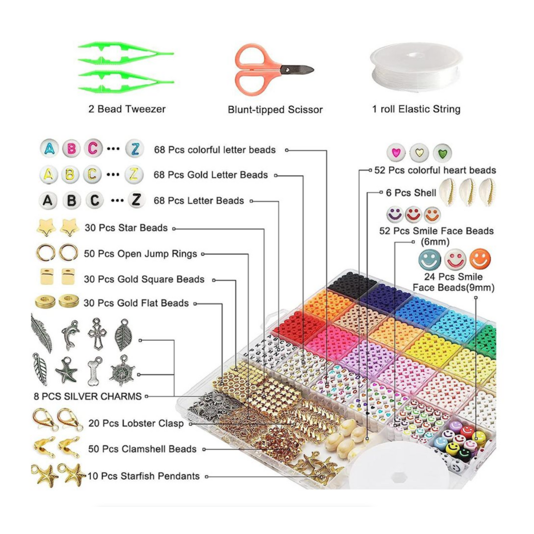Clay Bead Jewellery Making Kit (6,000+pcs)