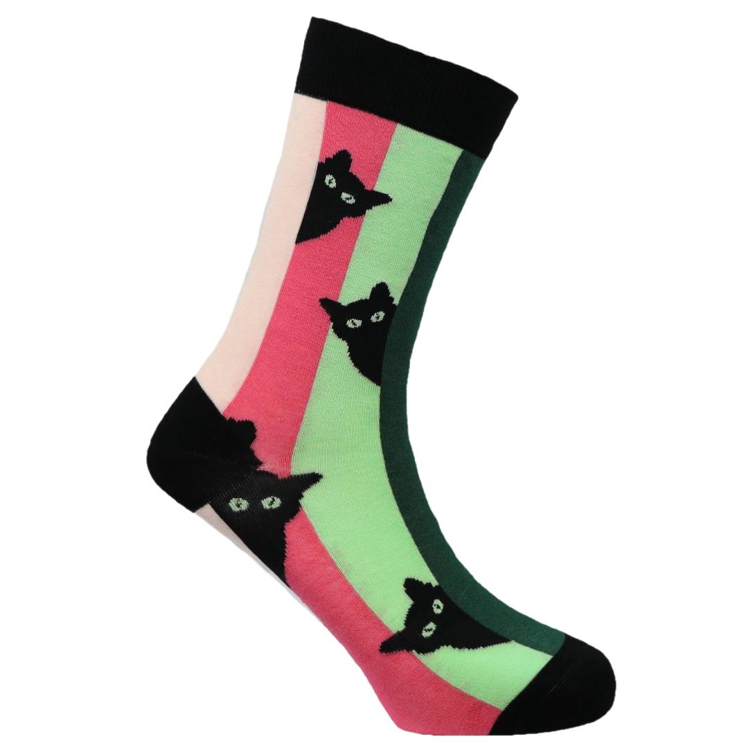 Men's Curious Cat Bamboo Socks