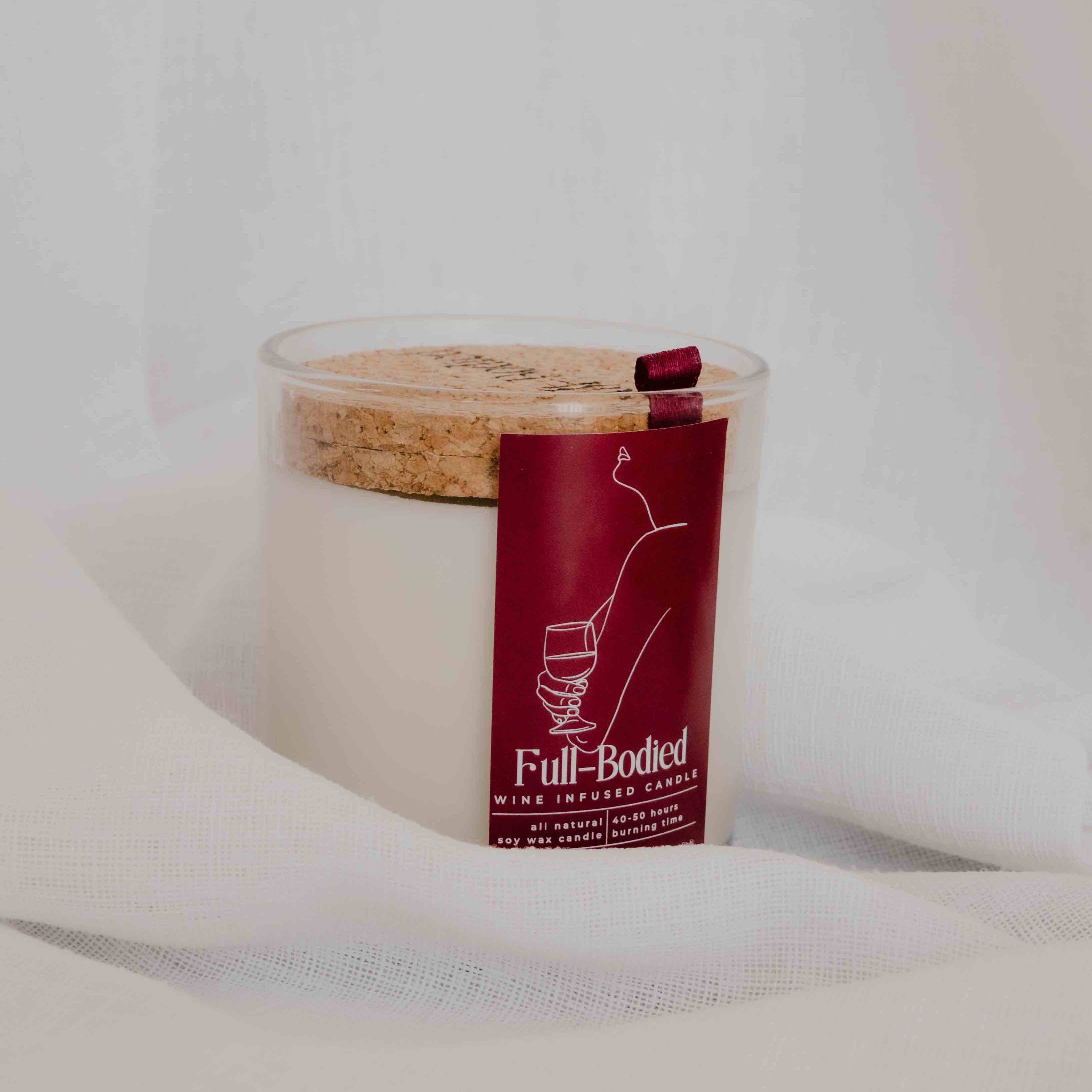 Wine-Infused Natural Soy Wax Scented Candles (assorted)