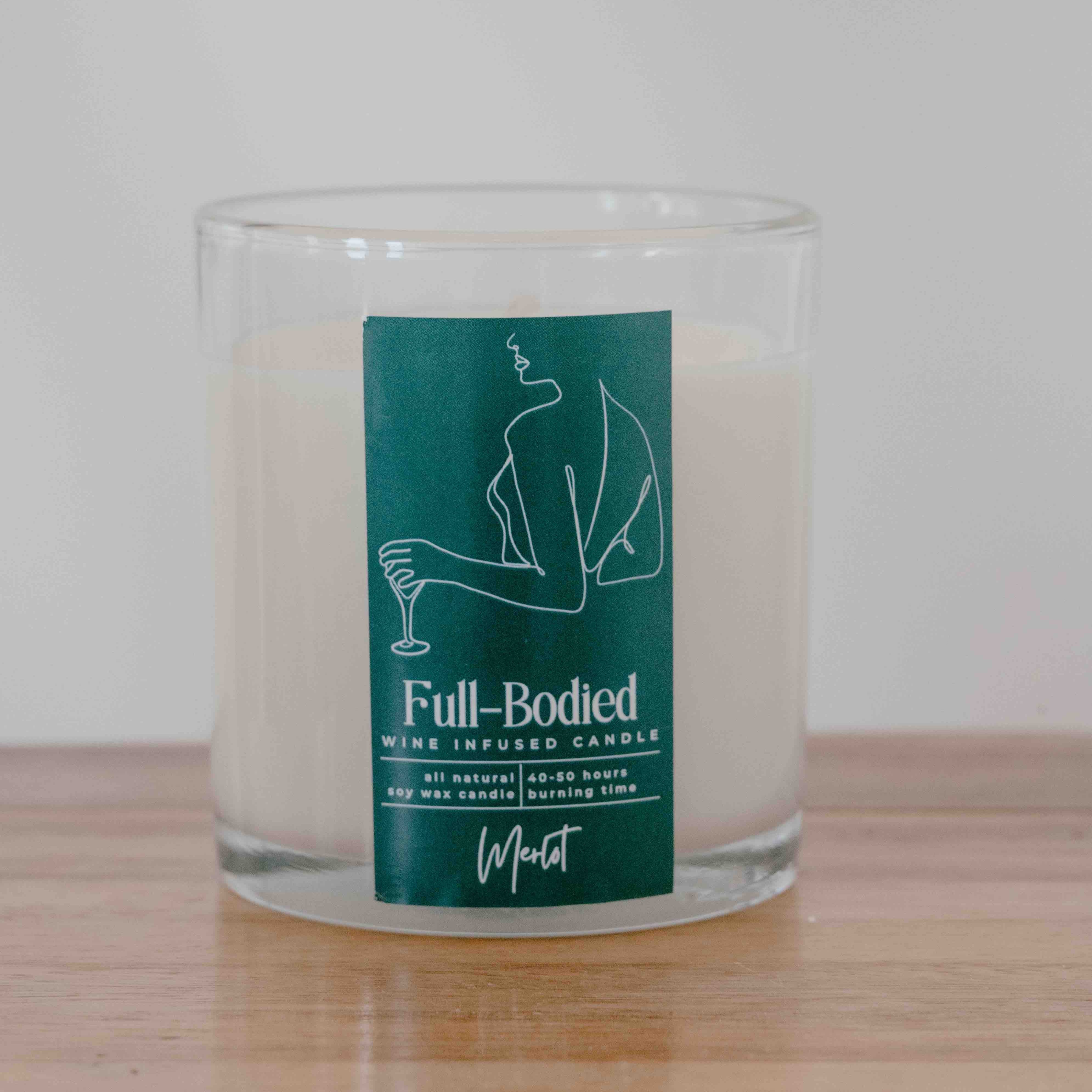 Wine-Infused Natural Soy Wax Scented Candles (assorted)