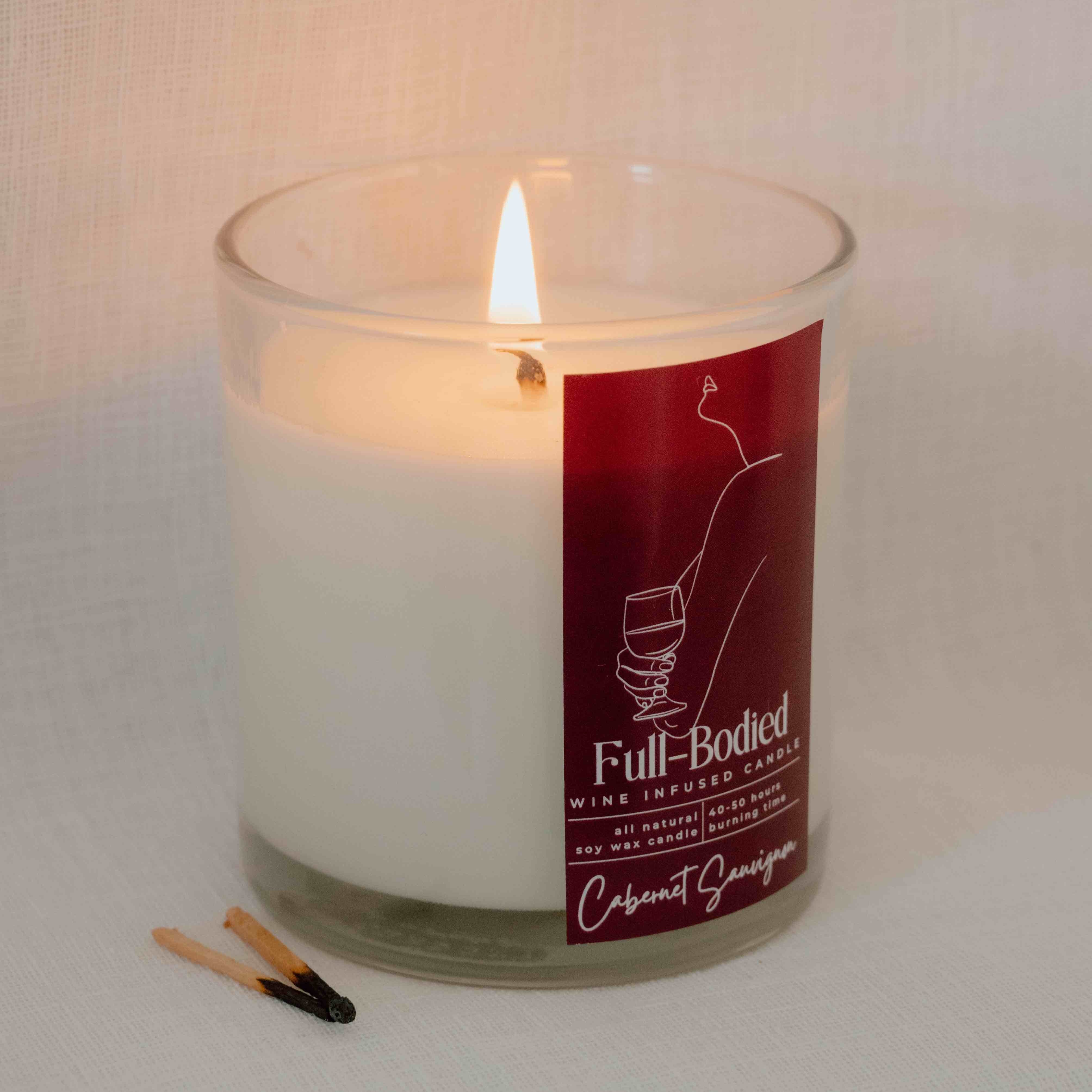 Wine-Infused Natural Soy Wax Scented Candles (assorted)