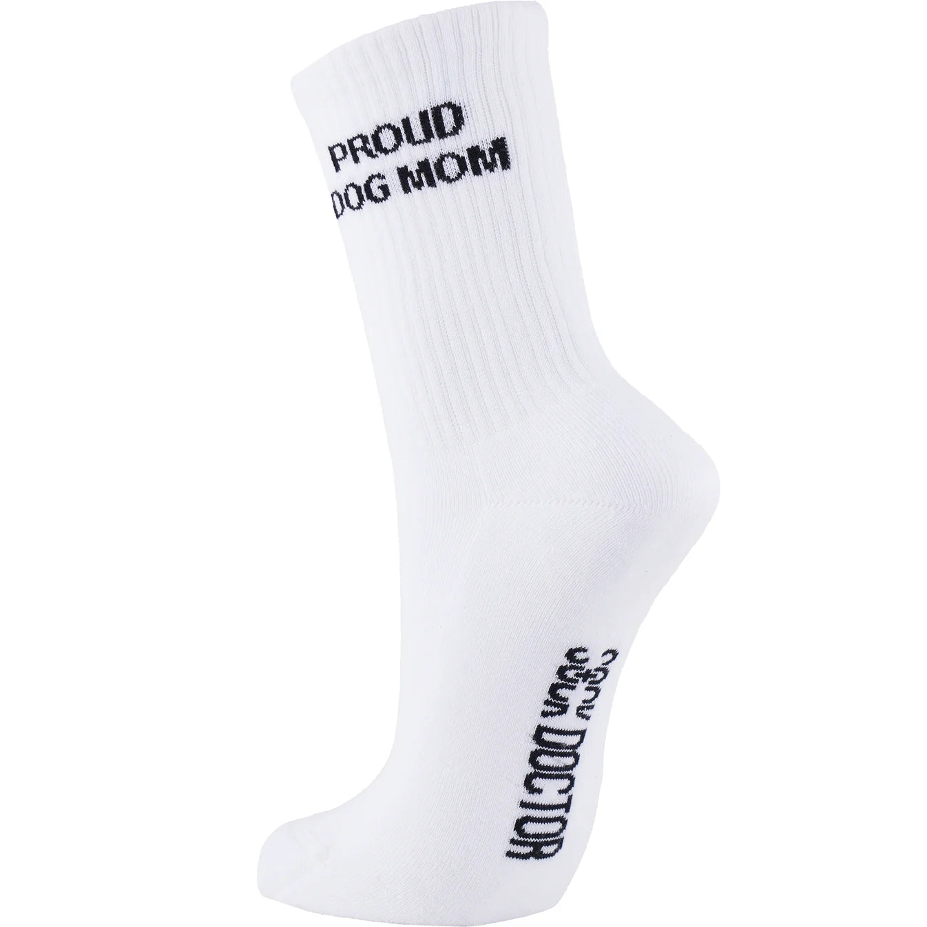 "Proud Dog Mom" Ladies' Ribbed Cotton Socks