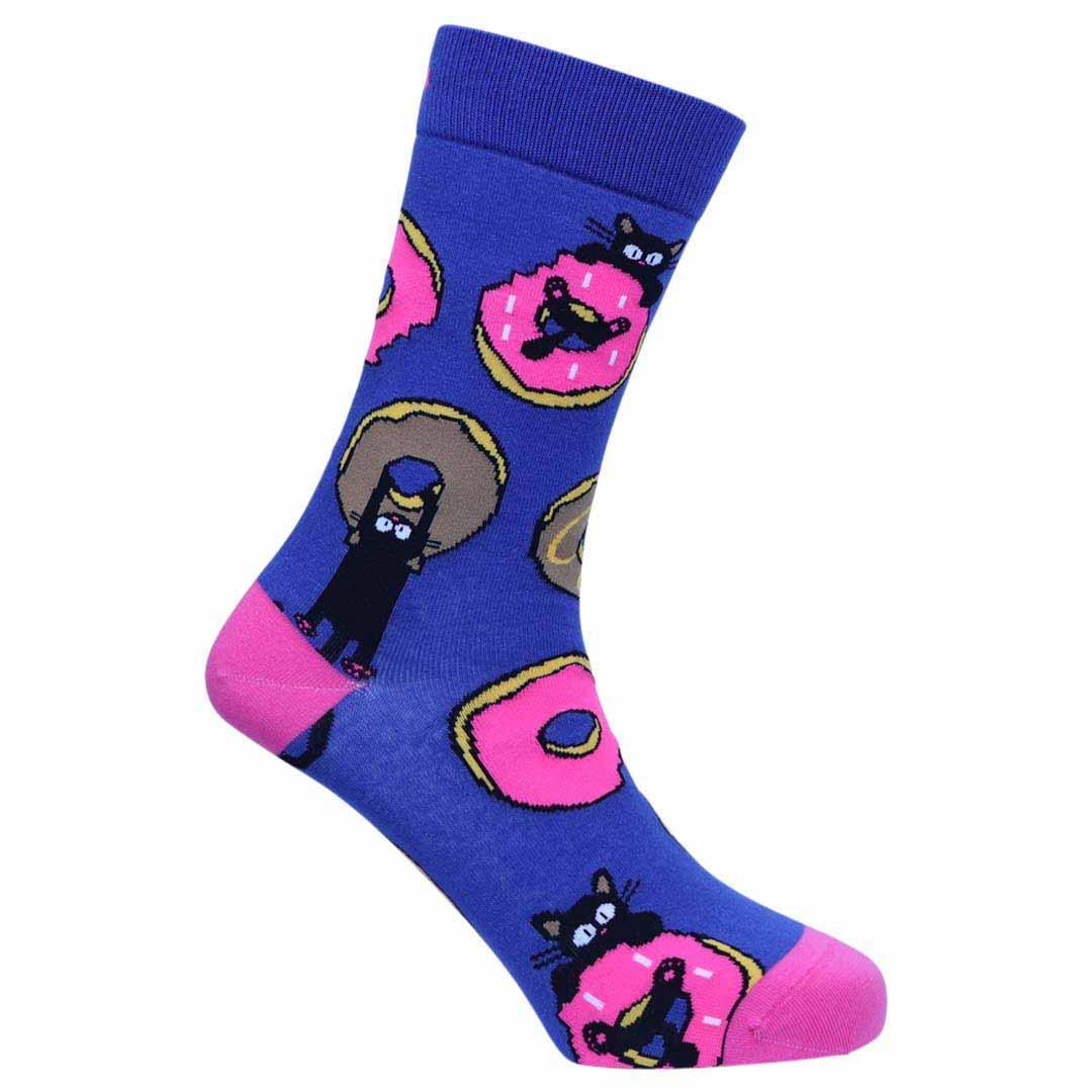 Men's Doughnut Kitty Cotton Socks