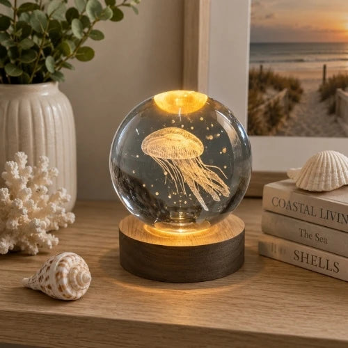 Jellyfish 3D Crystal Light Globe (10cm)