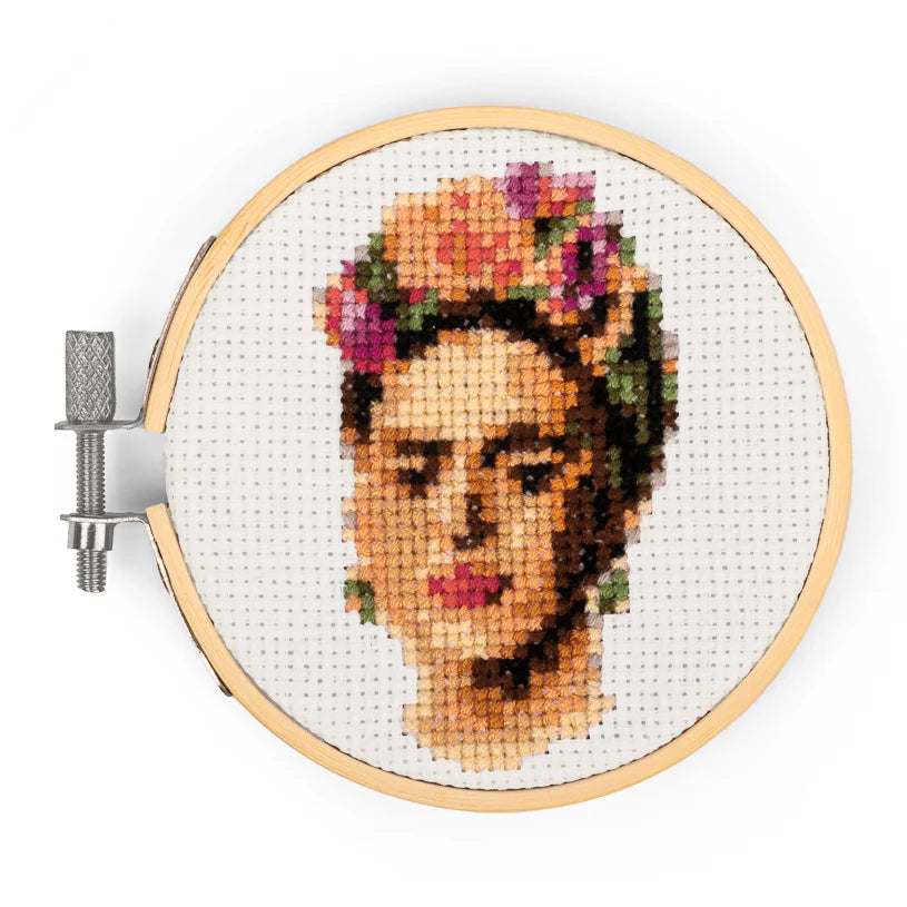 Frida Kahlo Mini Cross-Stitch Embroidery Kit