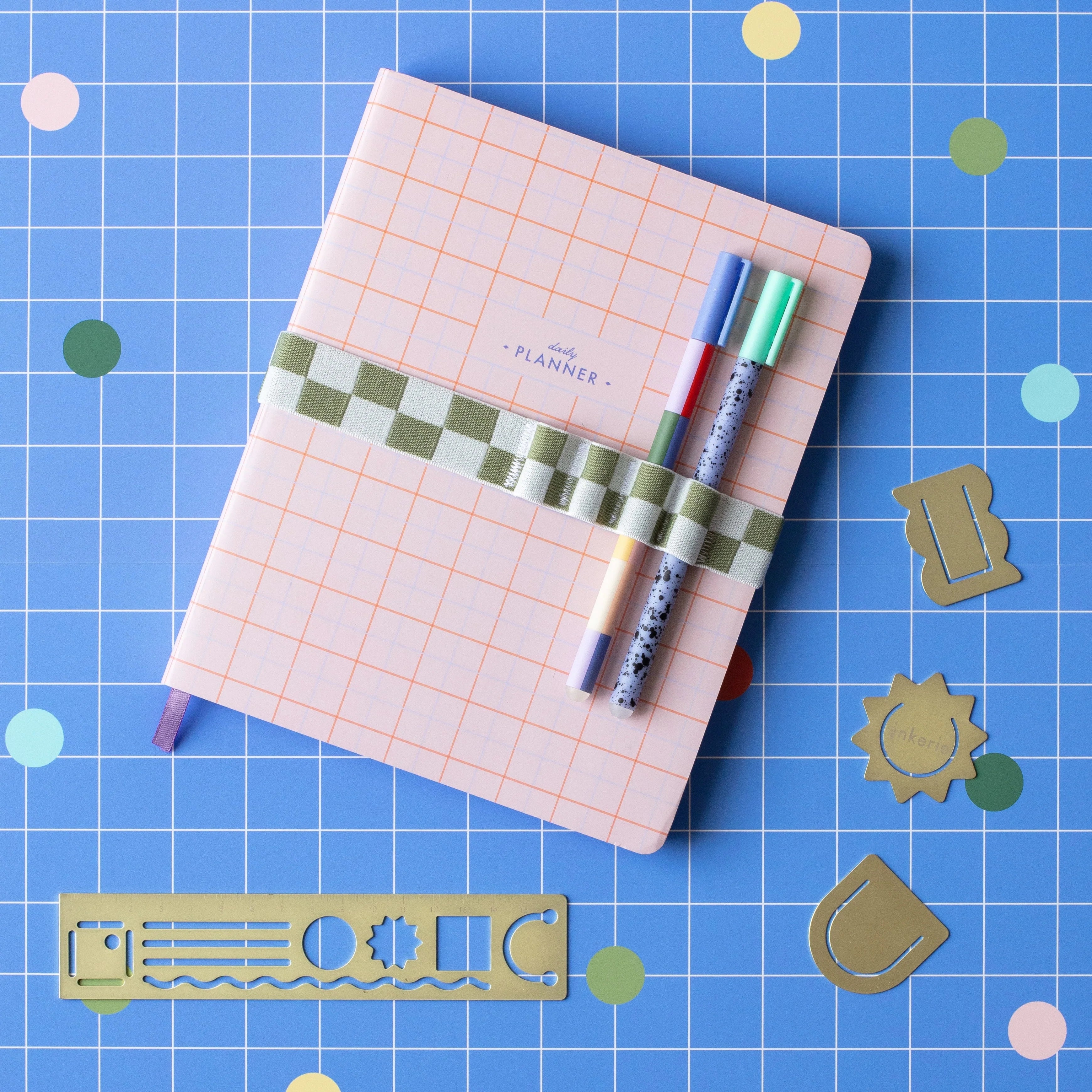 Inkerie Pen Holder Book Band (Blue / Green)