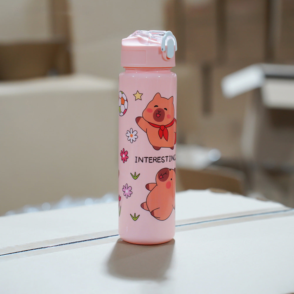 Capybara Water Bottle (Pink or Blue)