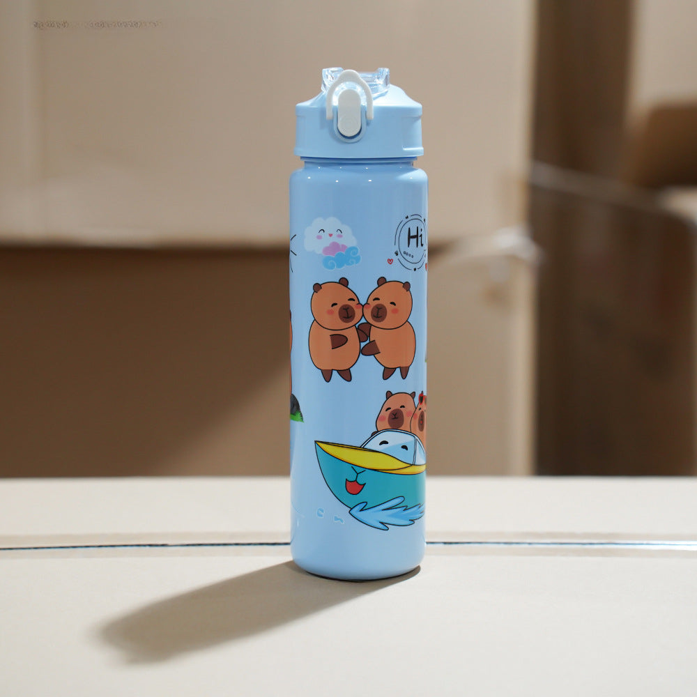 Capybara Water Bottle (Pink or Blue)