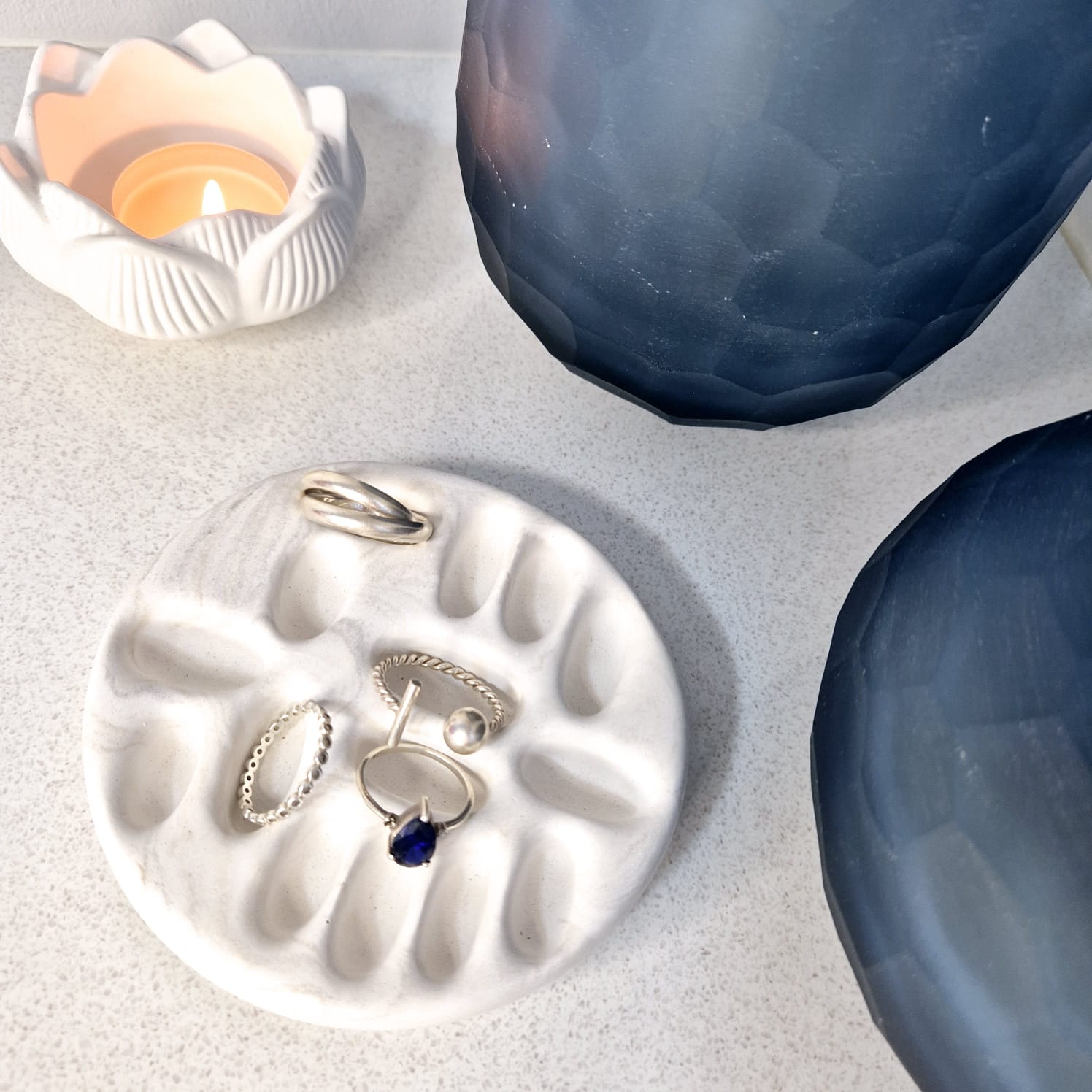 Marbled Resin Ring Tray