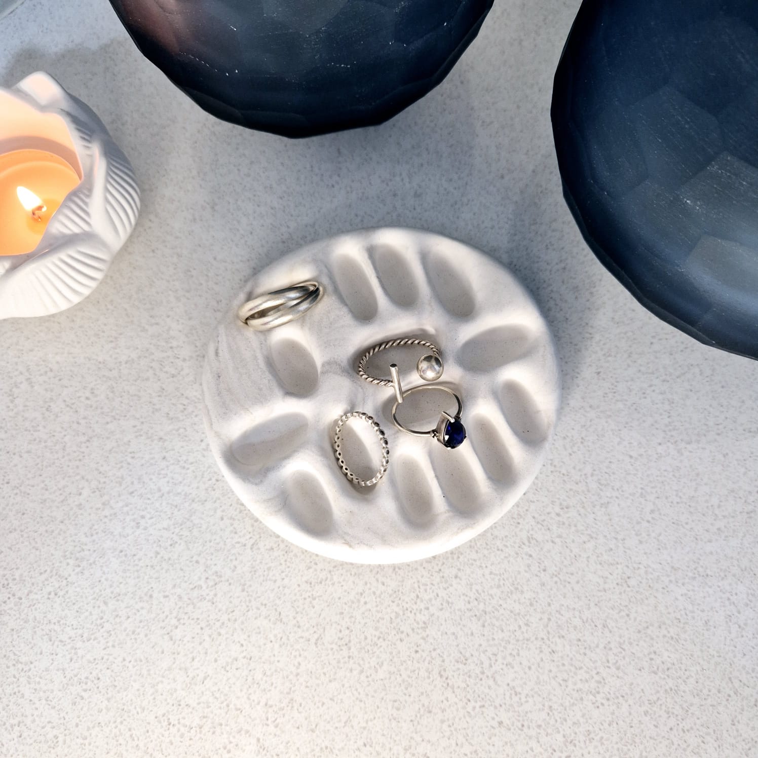 Marbled Resin Ring Tray