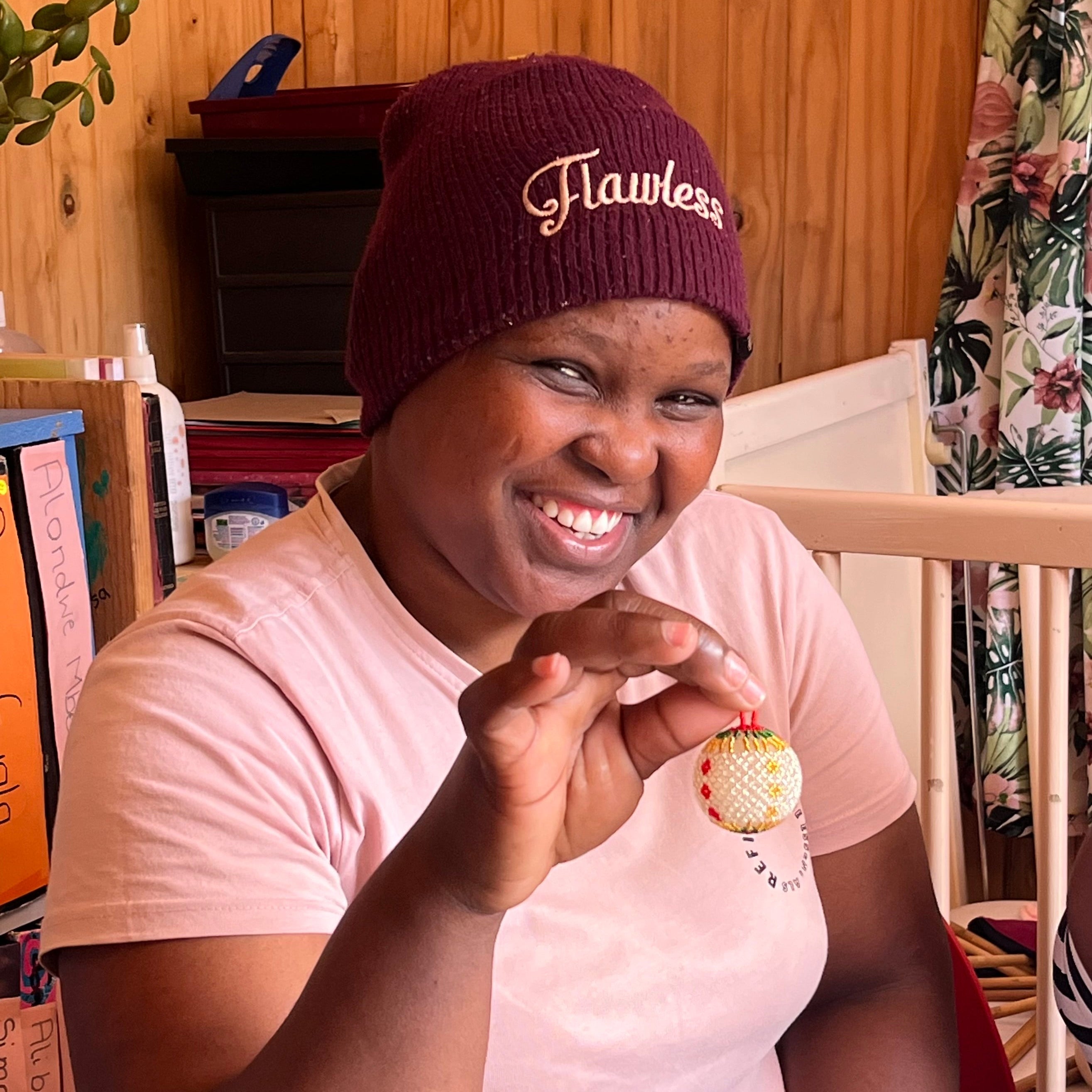 Project Hope Beaded Christmas Baubles (set of 4 – assorted colours)