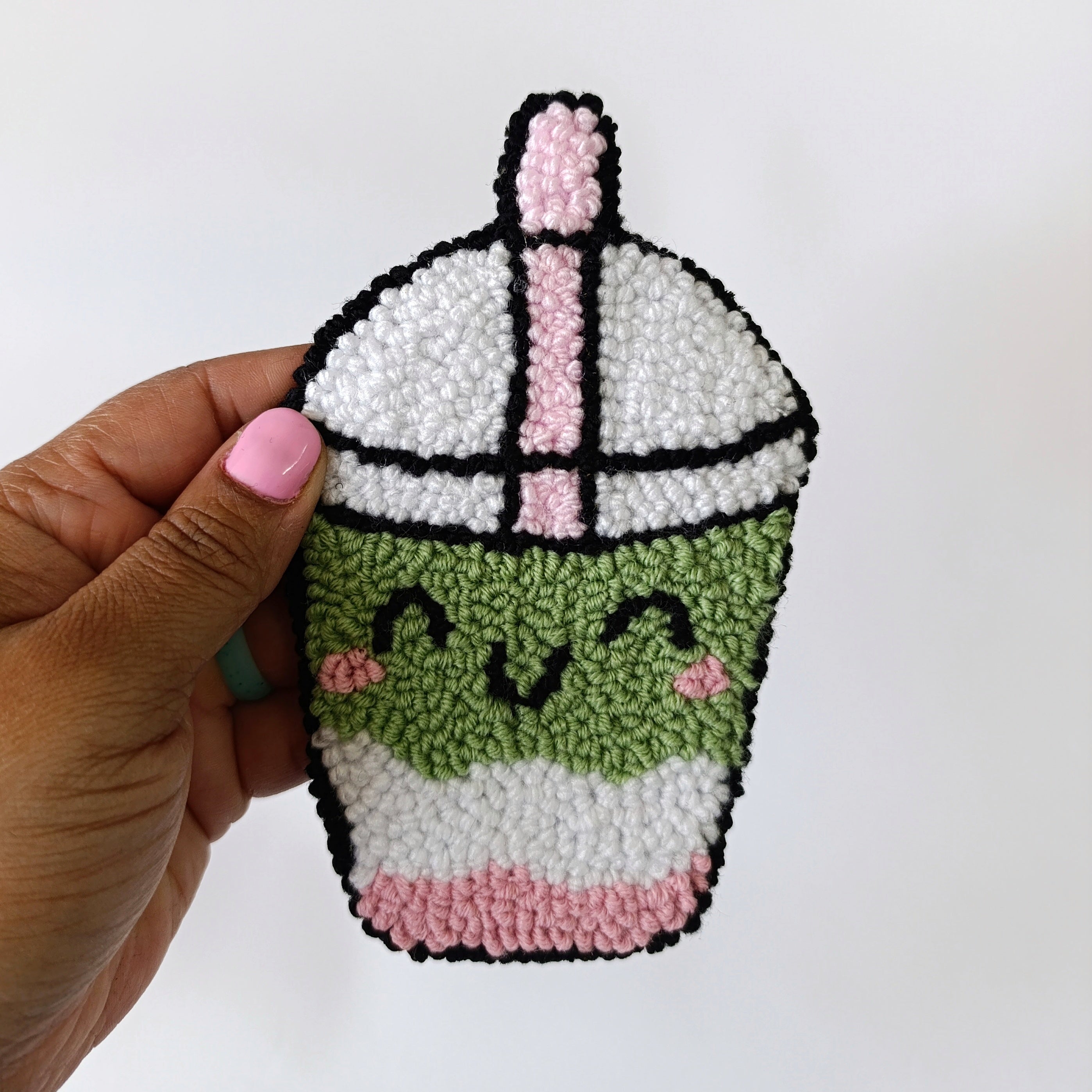 Fave Beverage-to-Go Mug Rugs (Boba, Iced Matcha and Coffee Designs)