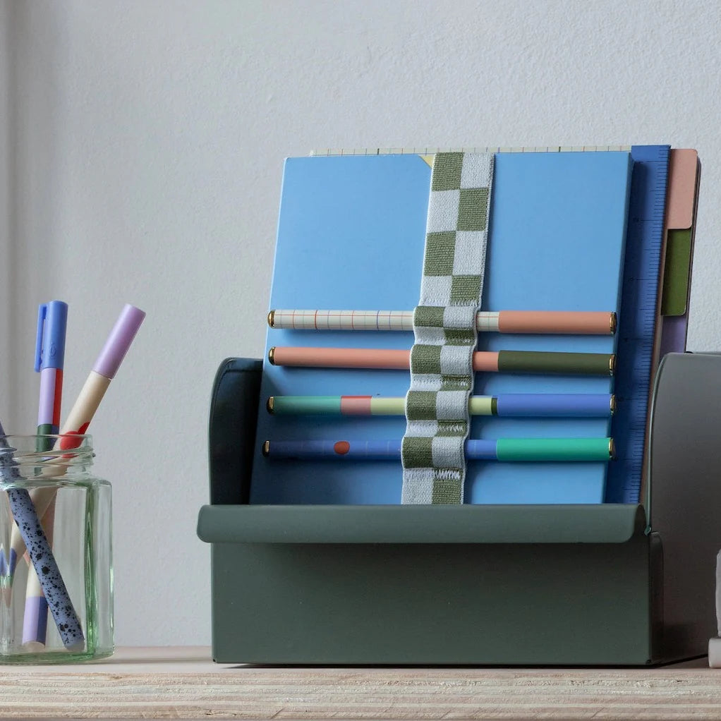 Inkerie Pen Holder Book Band (Blue / Green)