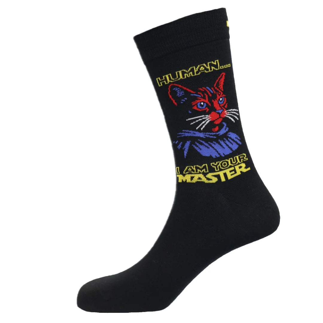 Men's "Jedi Cat" Cotton Socks