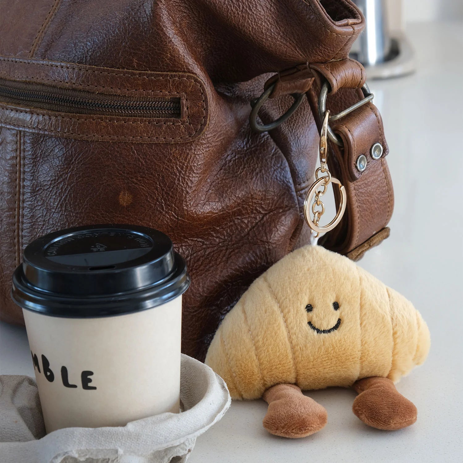 Croissant Plush Bag Charm
