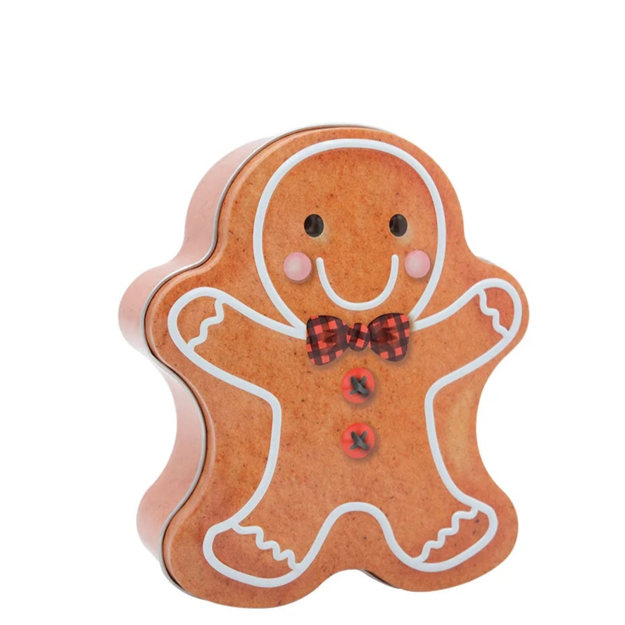 Christmas Gingerbread Man Gift Tin