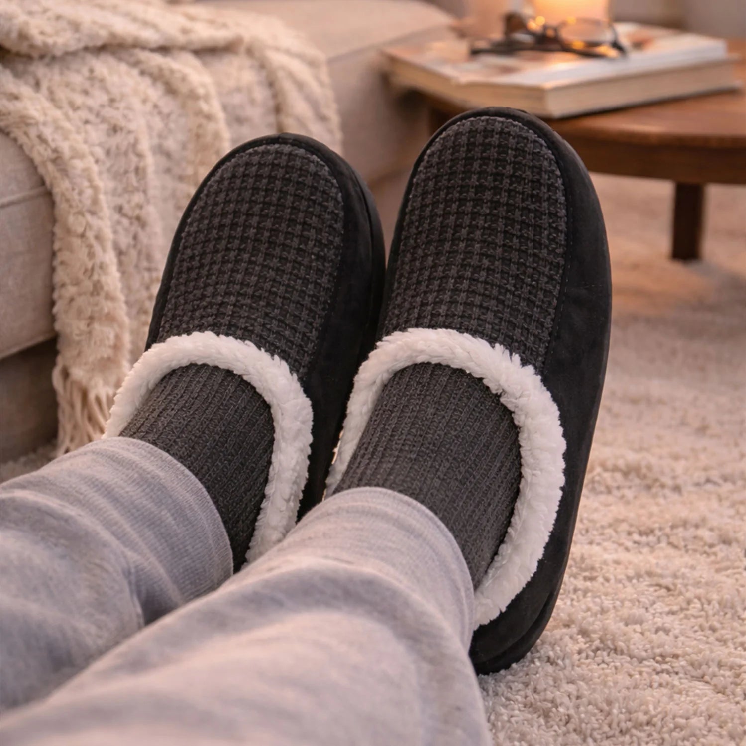 Men's Cosy Soft-Soled Slippers