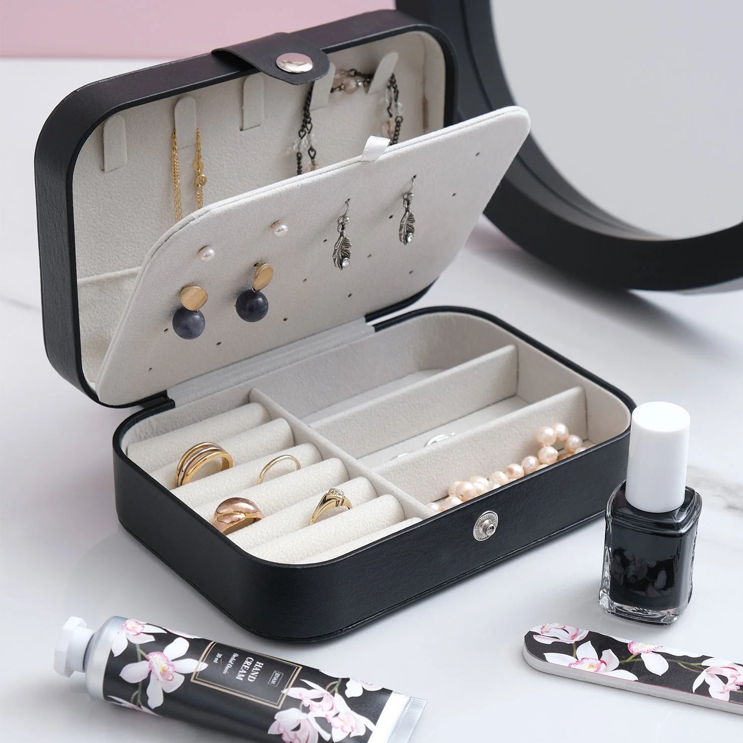 Orchid Oasis Jewellery Travel Case Gift Set