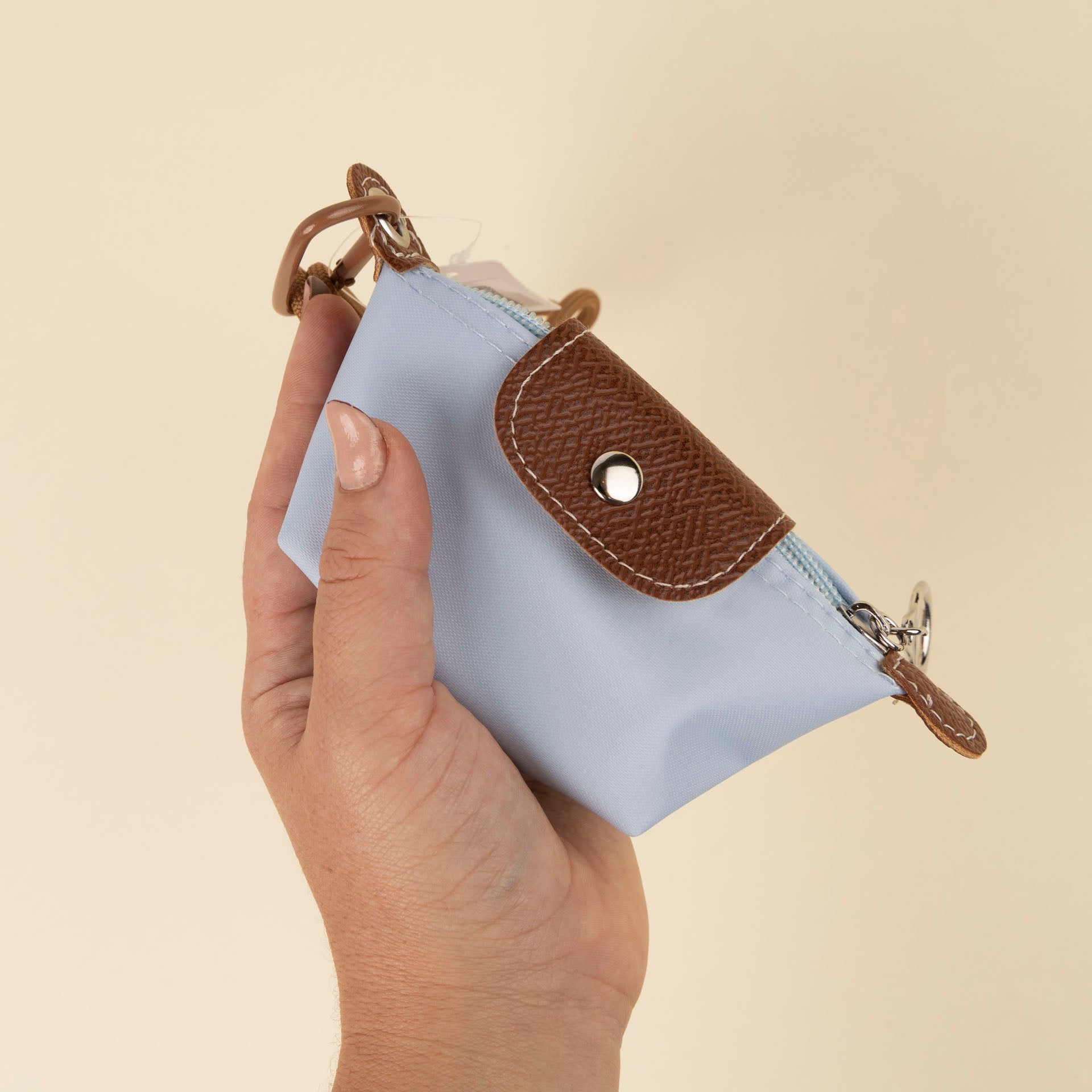 Blue Keyring Coin Purse with Wrist Strap