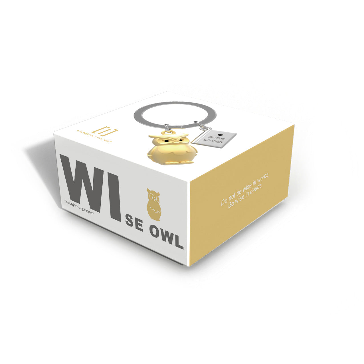 Booklover's Owl Premium Keyring