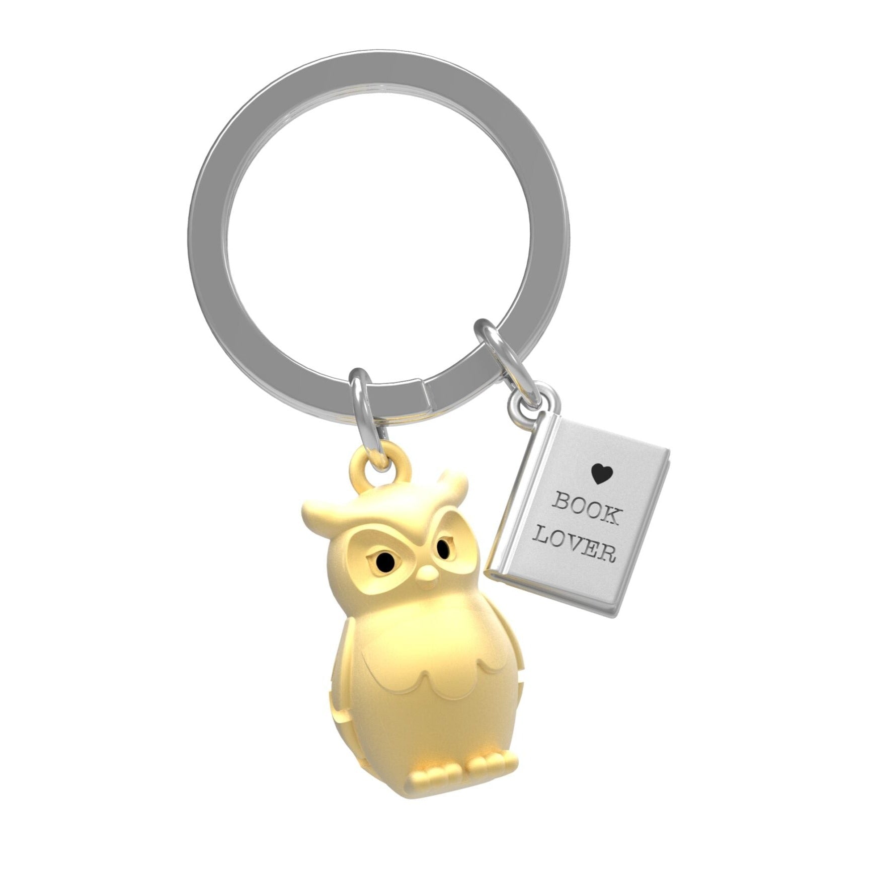 Booklover's Owl Premium Keyring