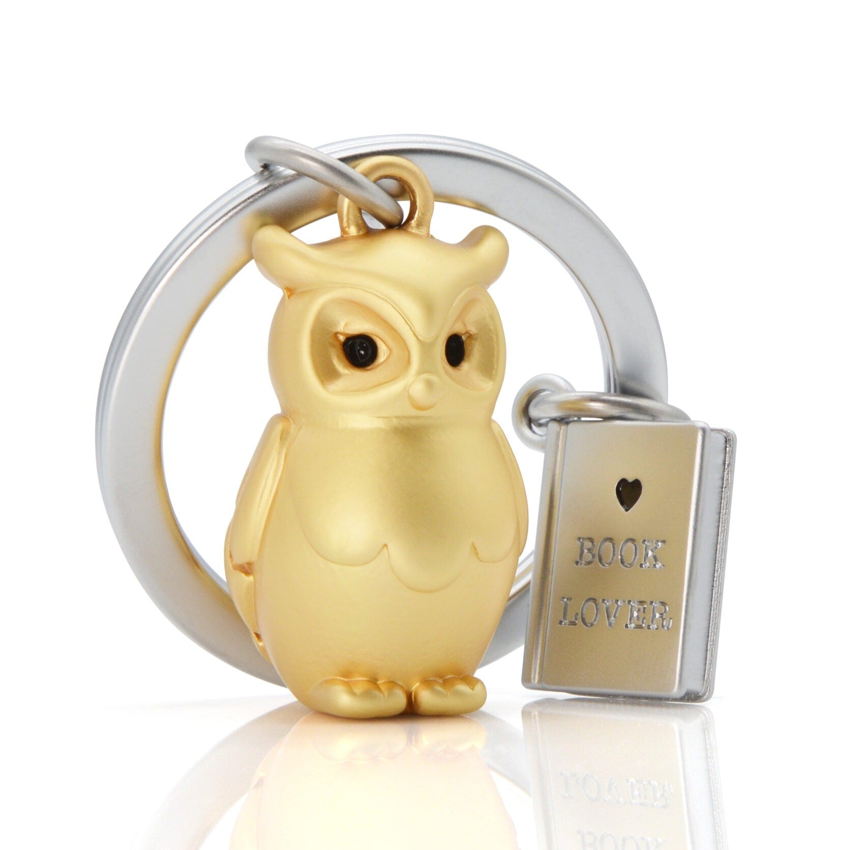 Booklover's Owl Premium Keyring