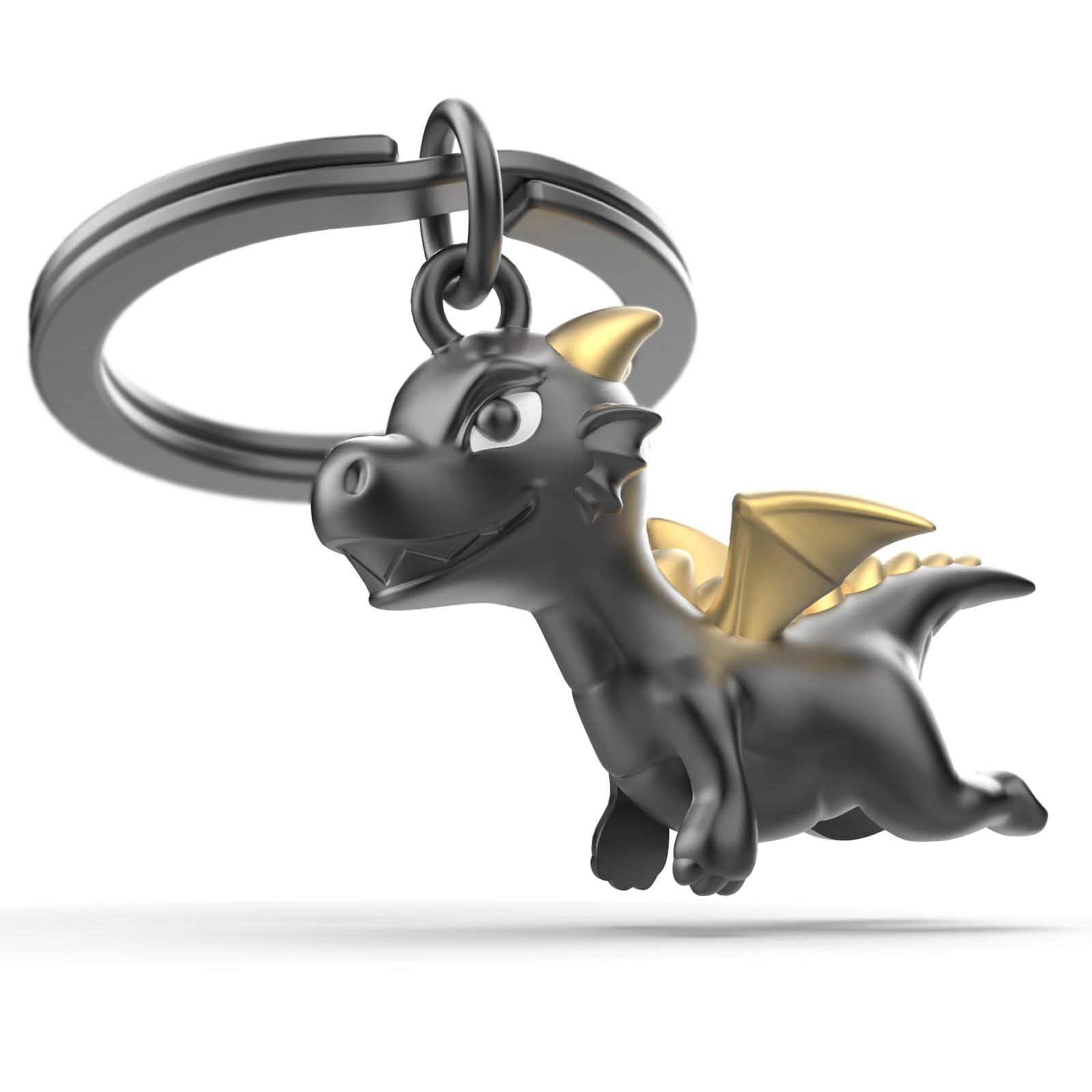 Keychain with a dragon design on a white background