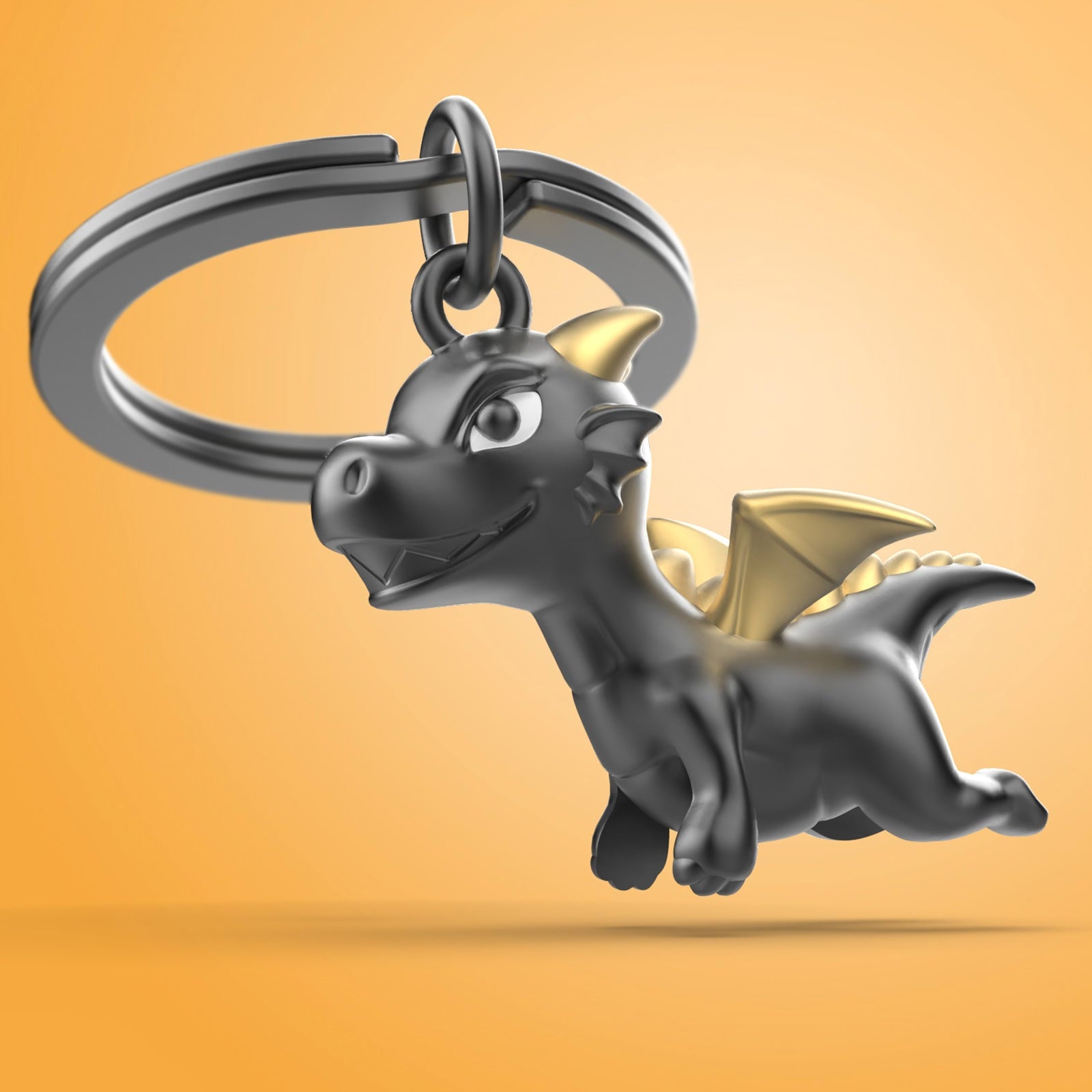 Black Dragon Premium Metal Keyring