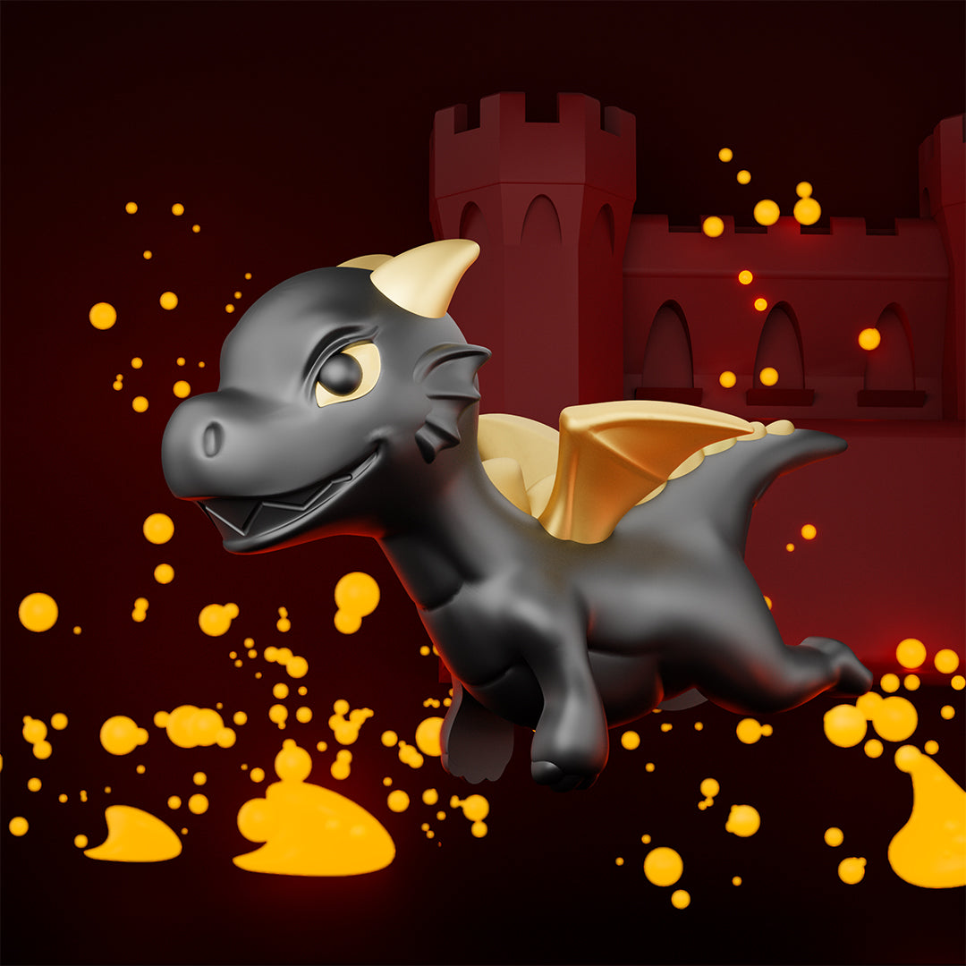 Black Dragon Premium Metal Keyring