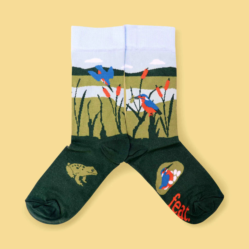Malachite Kingfisher Socks (His & Hers sizes)