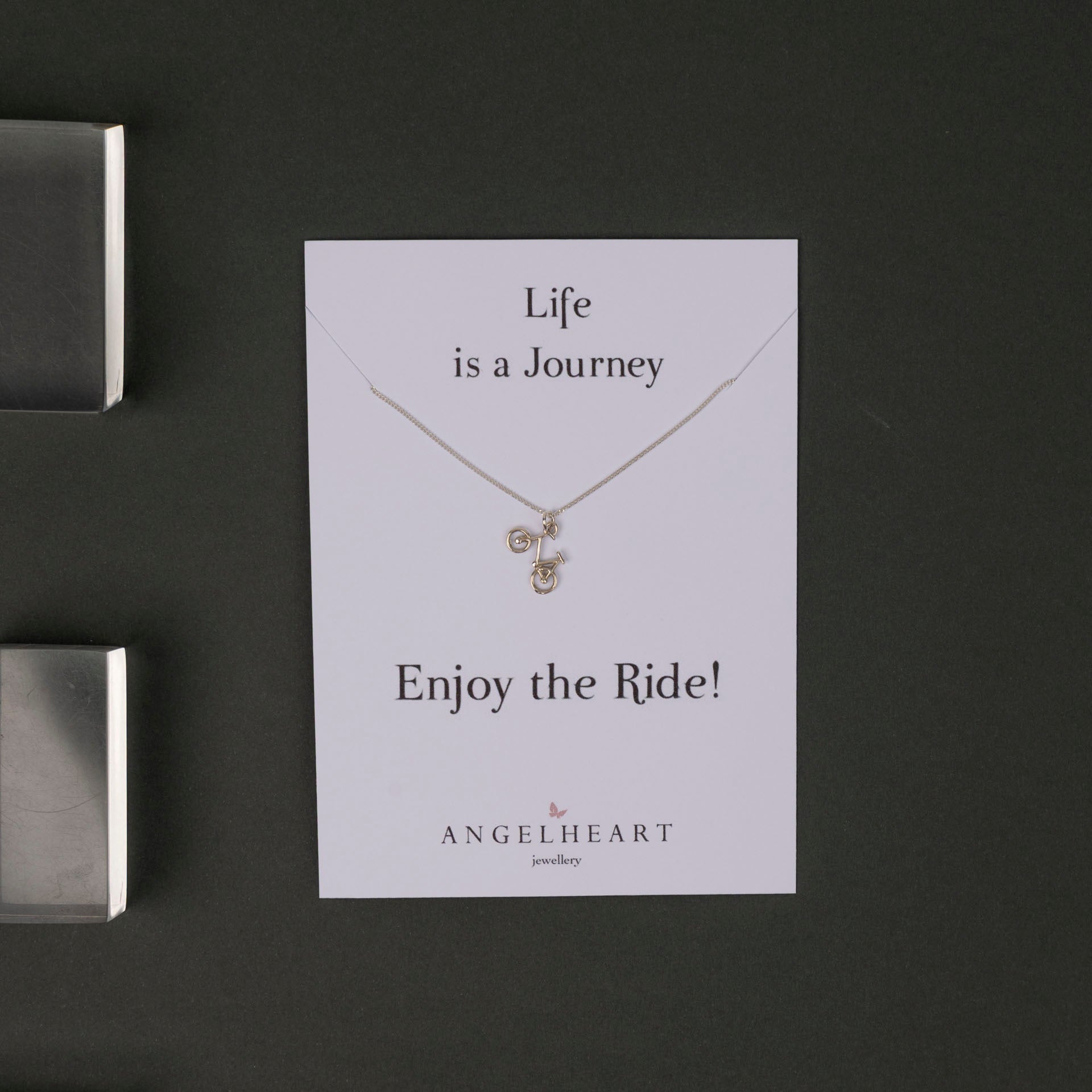 Bicycle Necklace (sterling silver or gold-dipped)