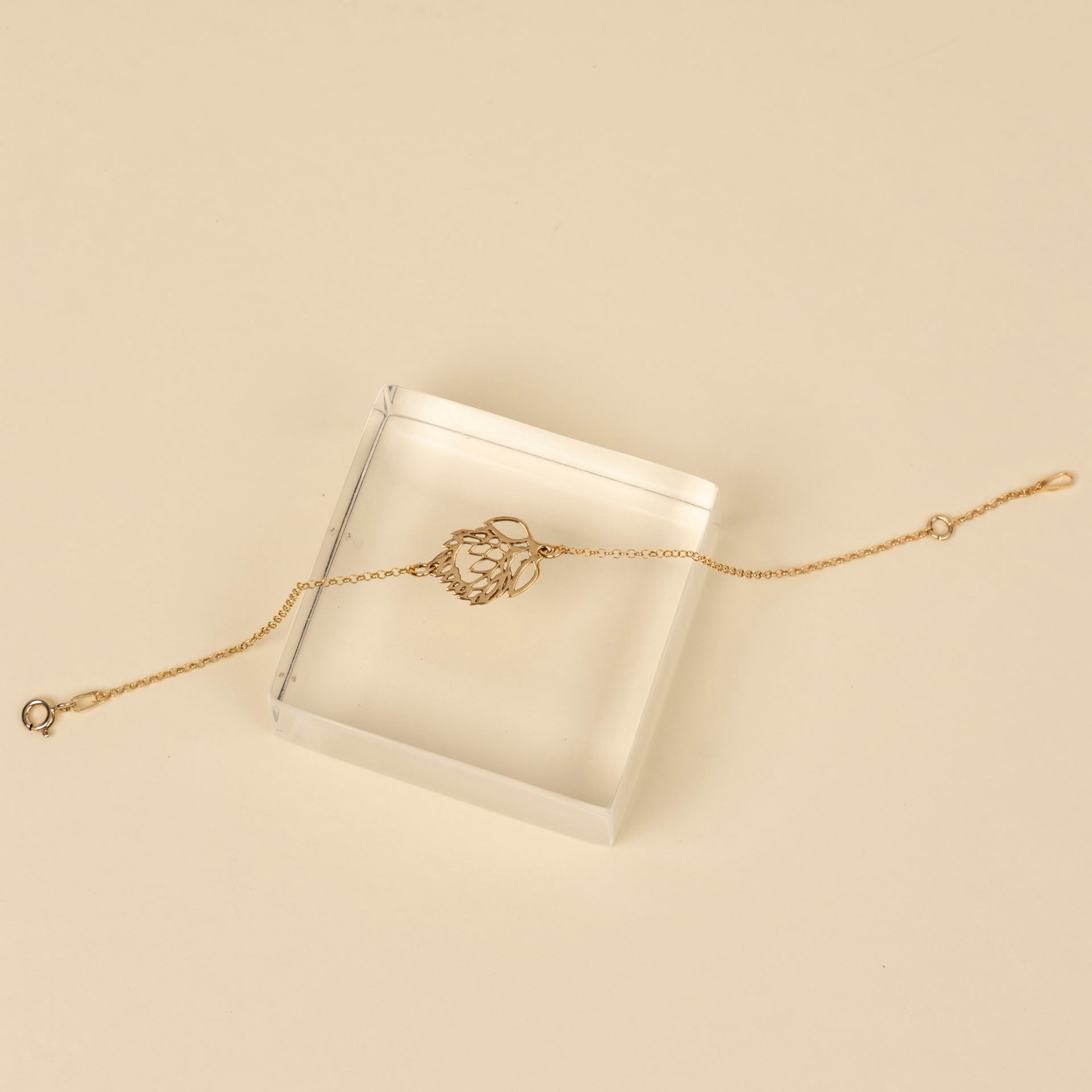 Open Protea Bracelet (sterling silver or gold-dipped)