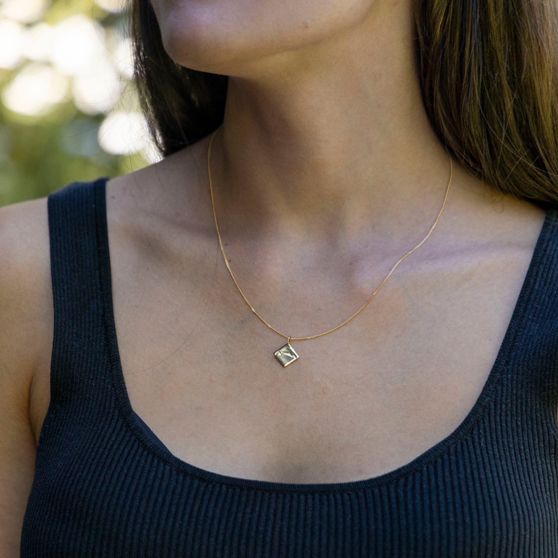 Table Mountain Necklace (Sterling Silver or Gold-Plated)