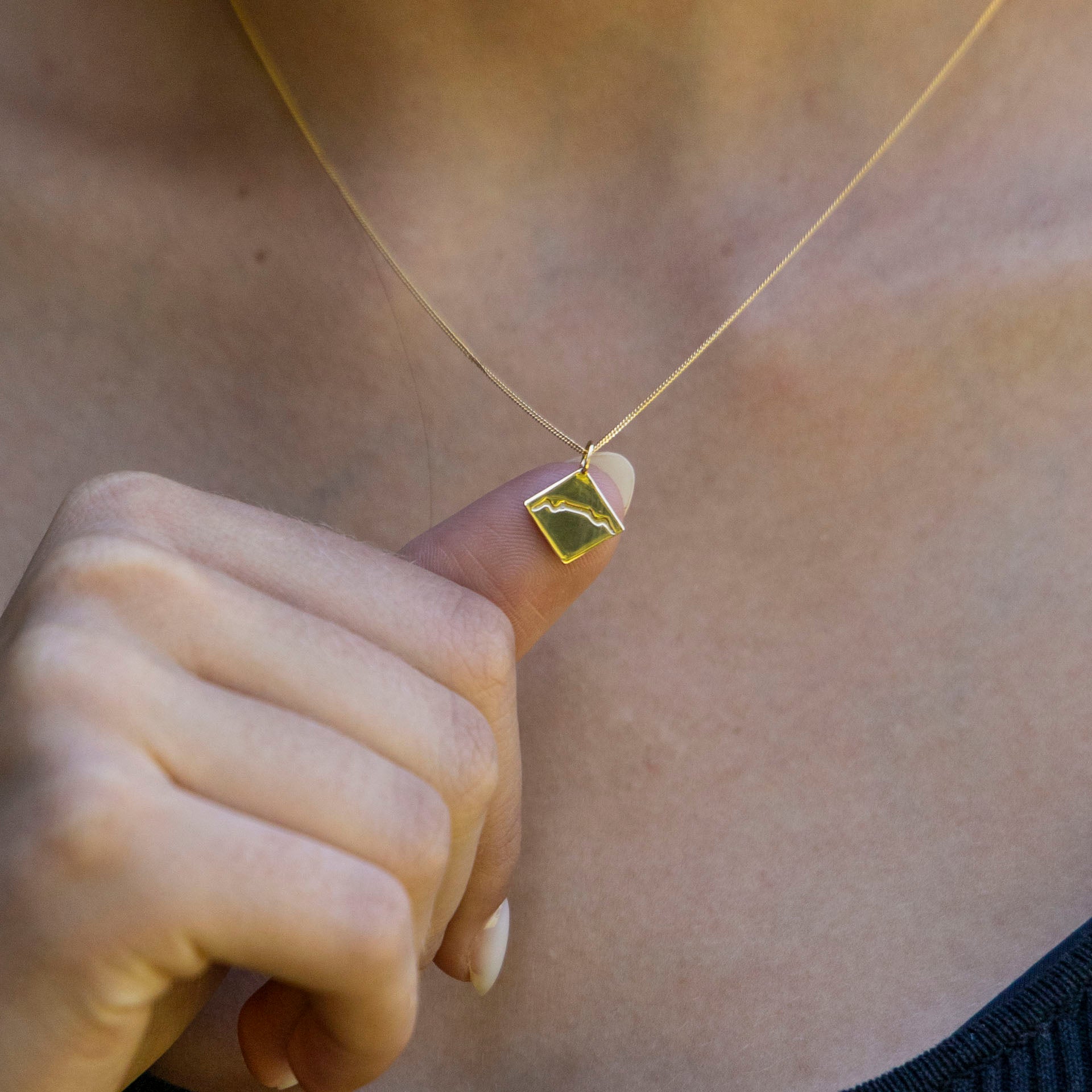 Table Mountain Necklace (Sterling Silver or Gold-Plated)