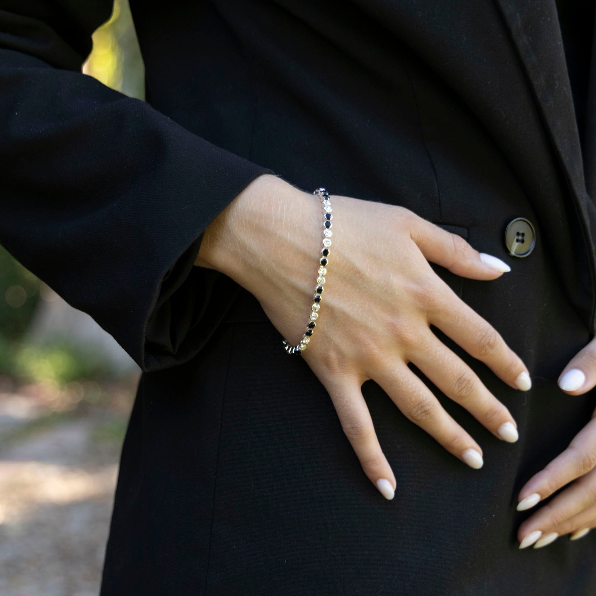 Midnight Sparkle Tennis Bracelet