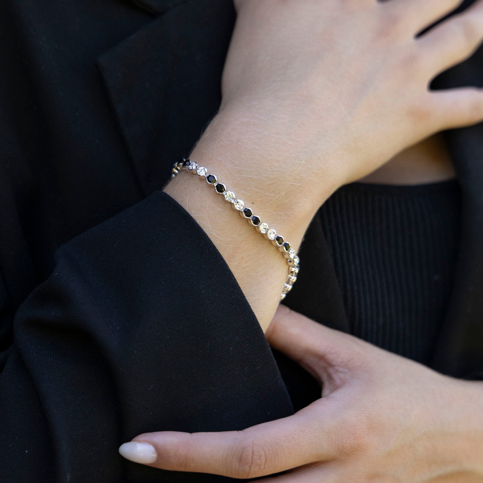 Midnight Sparkle Tennis Bracelet