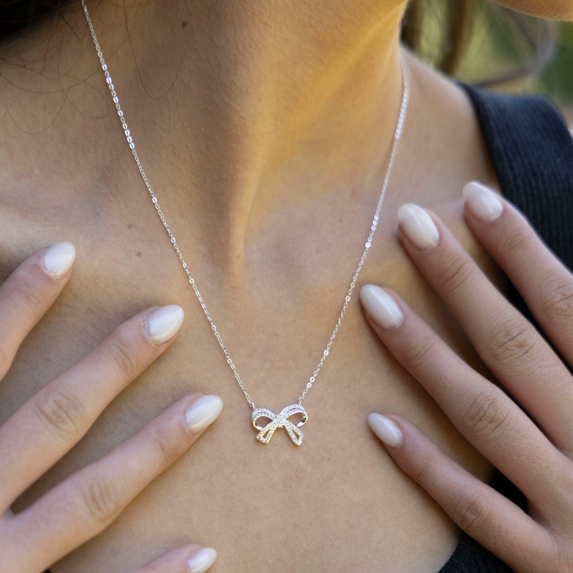 Eternal Bow Sparkle Necklace