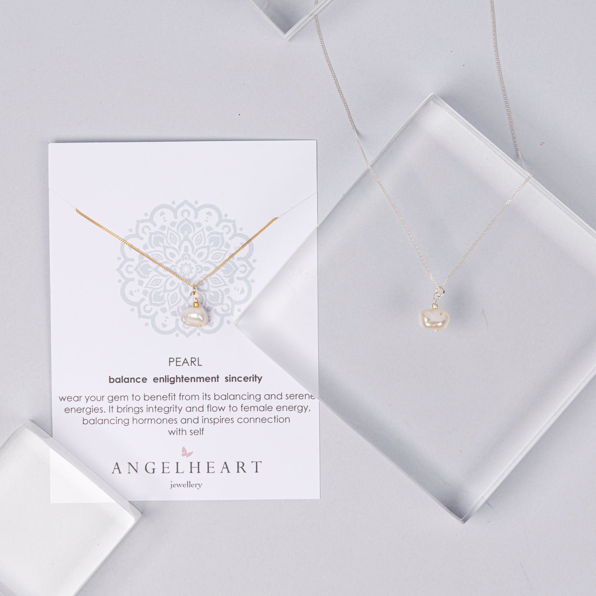 Keshi Pearl Necklace (sterling silver or gold-dipped)