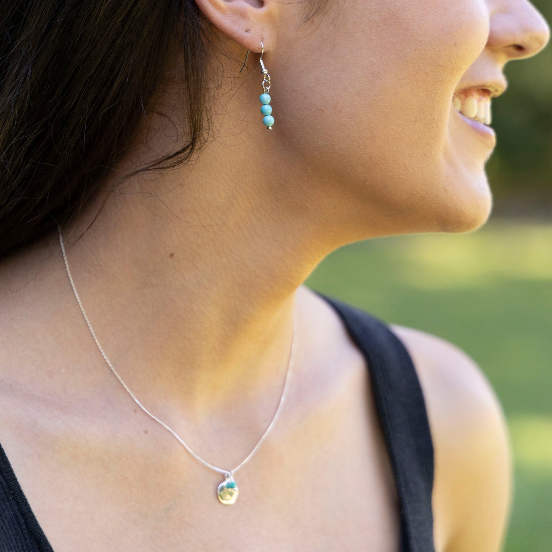 "Perfectly Imperfect" Sterling Silver Disc Necklace