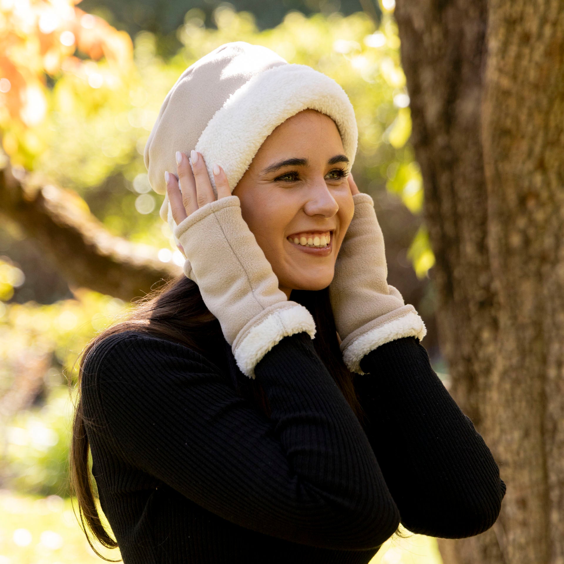 Fleece-Lined Cuffed Beanies (assorted colours)
