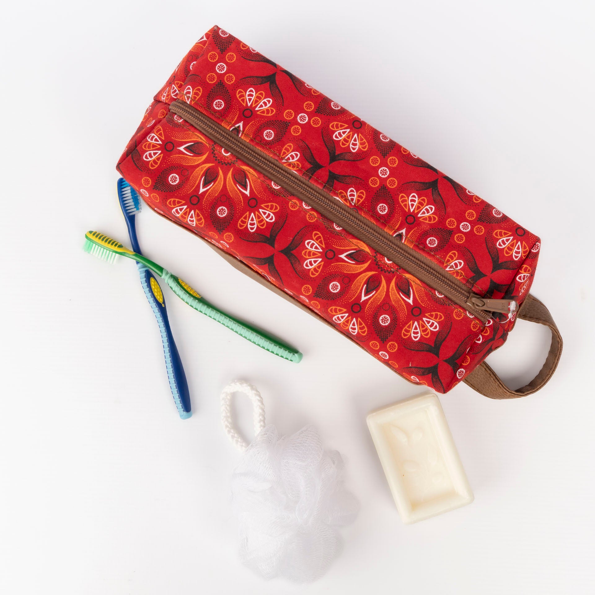 Shwe Leather-Look Toiletry Bag