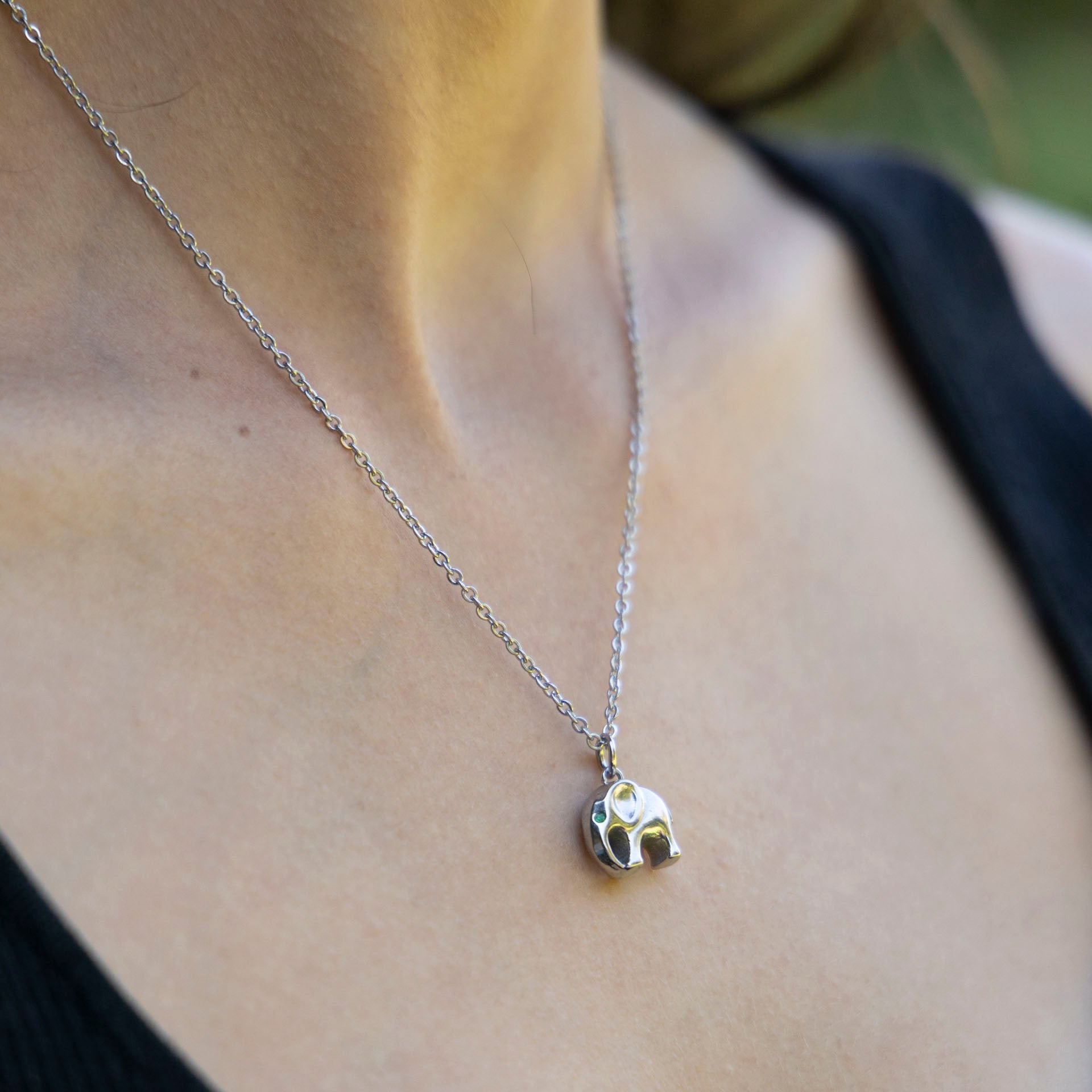 The Ele Africa Collection: Elephant Pendant with Chain (stainless steel)
