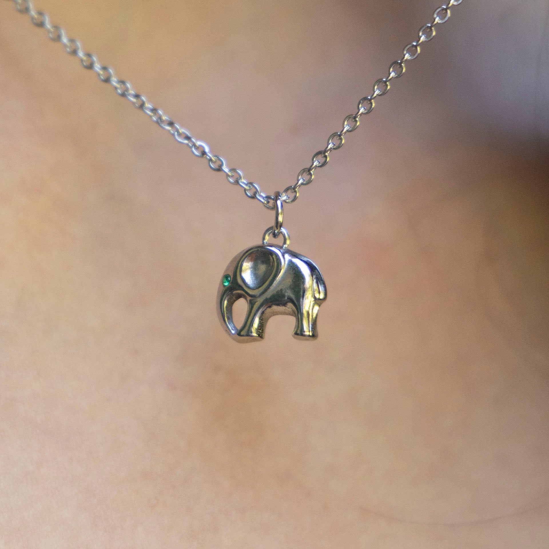 The Ele Africa Collection: Elephant Pendant with Chain (stainless steel)
