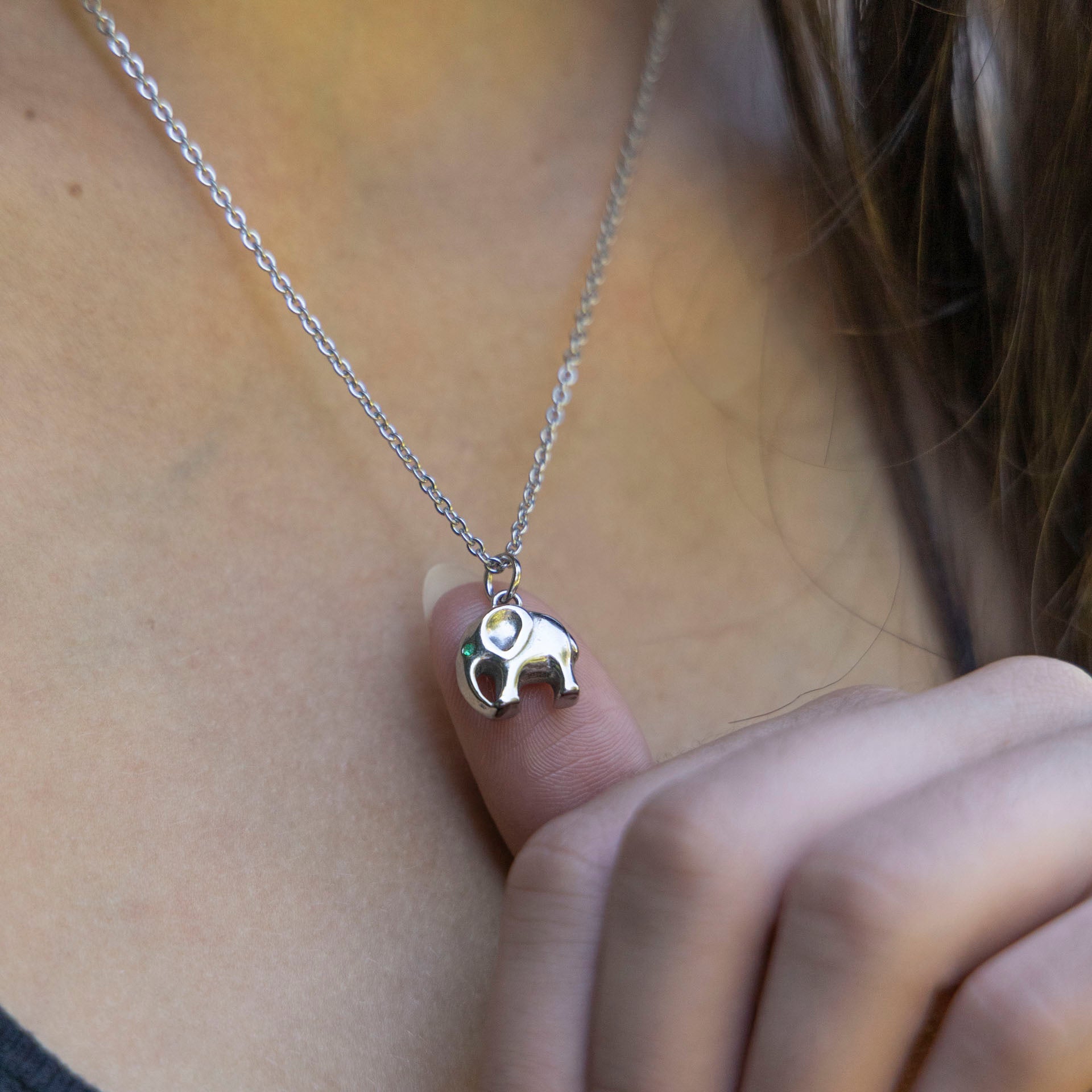 The Ele Africa Collection: Elephant Pendant with Chain (stainless steel)