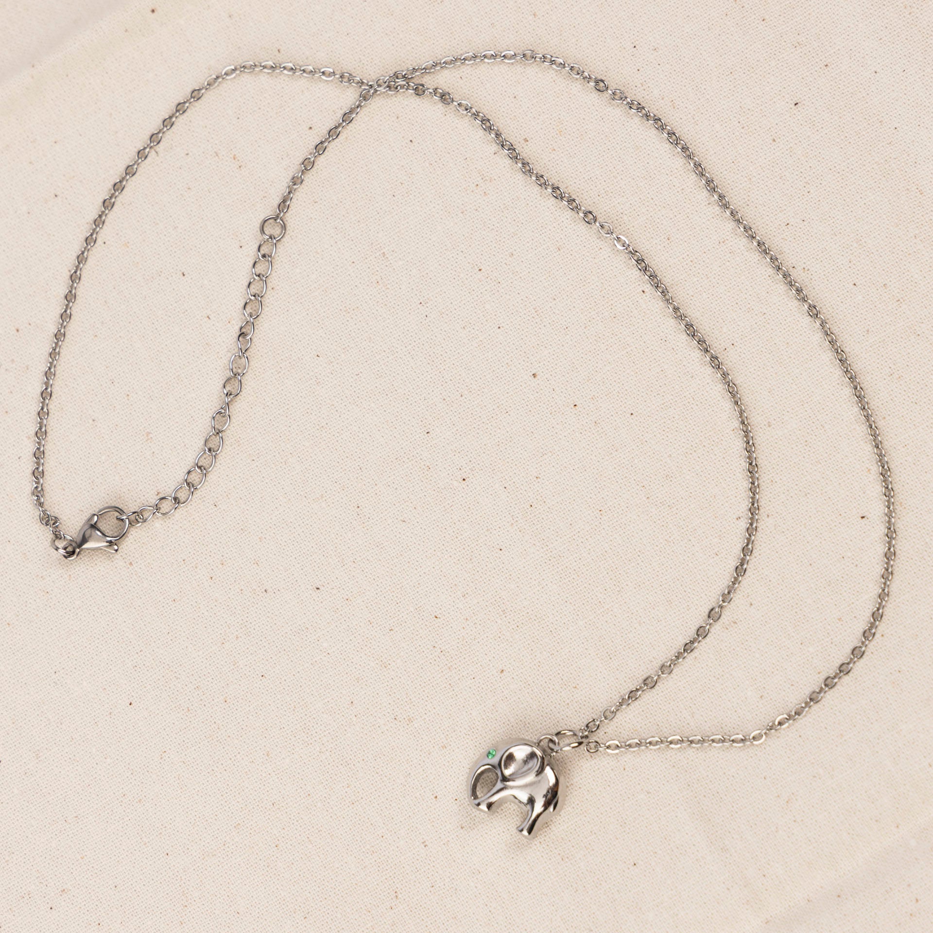 The Ele Africa Collection: Elephant Pendant with Chain (stainless steel)